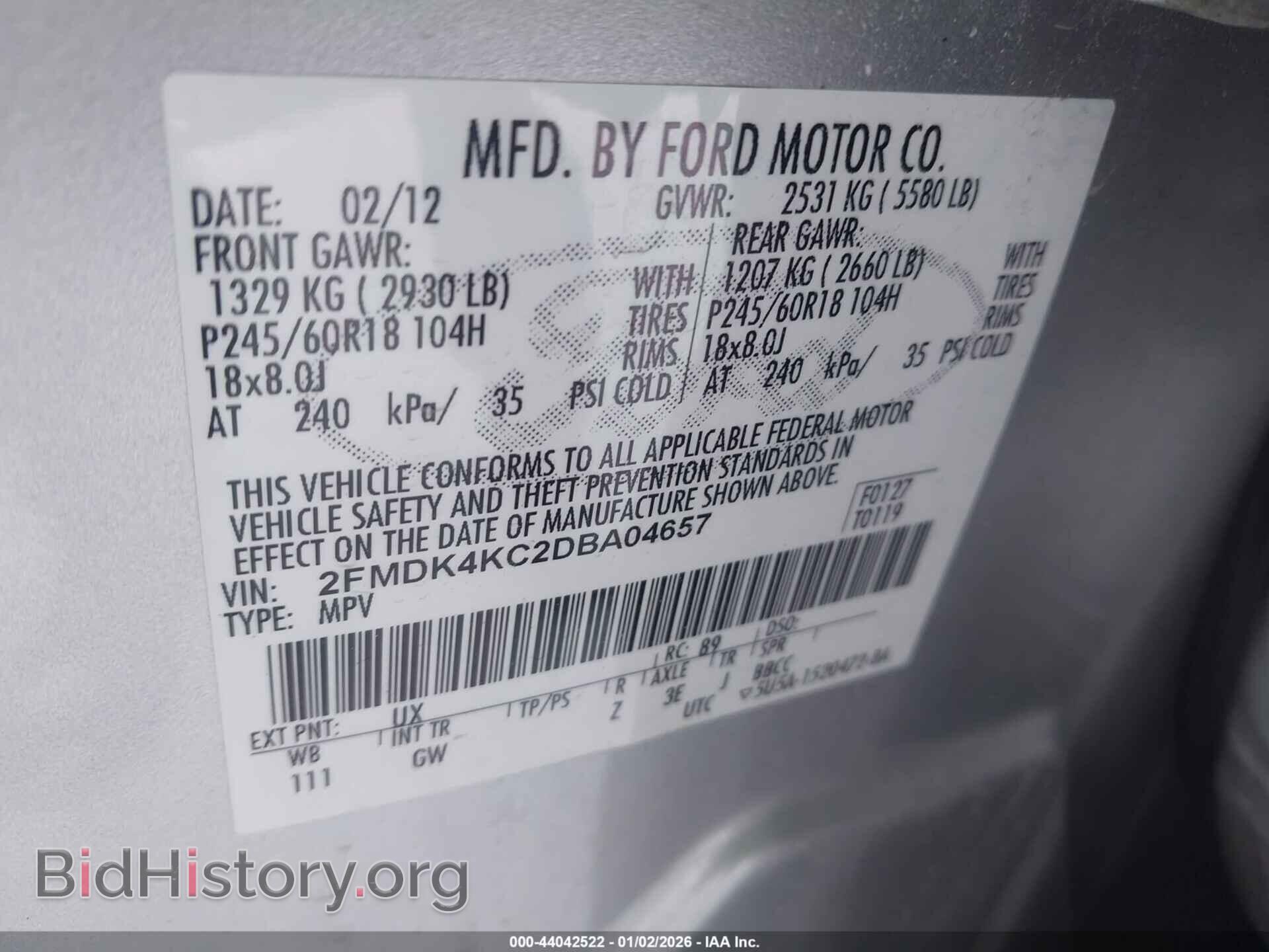 2013 FORD EDGE - VIN: 2FMDK4KC2DBA04657 - Photo 9