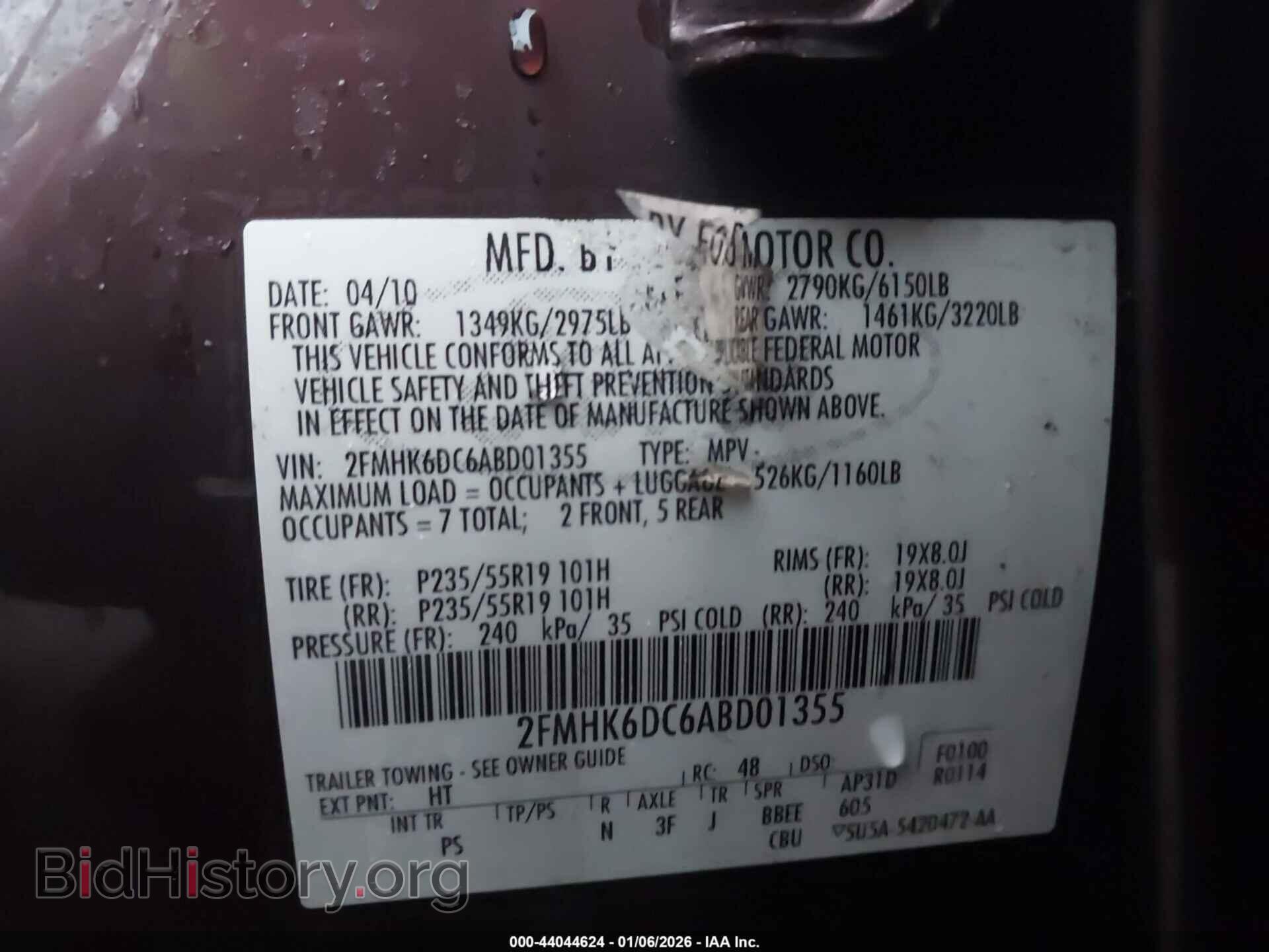 2010 FORD FLEX - VIN: 2FMHK6DC6ABD01355 - Photo 9