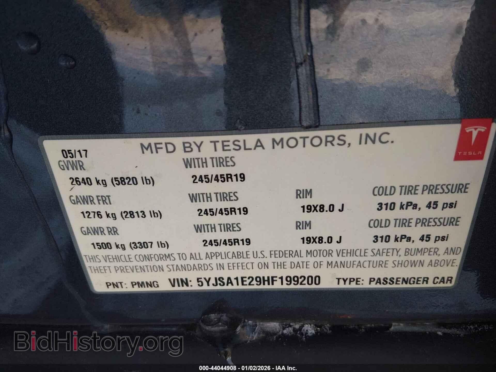 2017 TESLA MODEL S - VIN: 5YJSA1E29HF199200 - Photo 9
