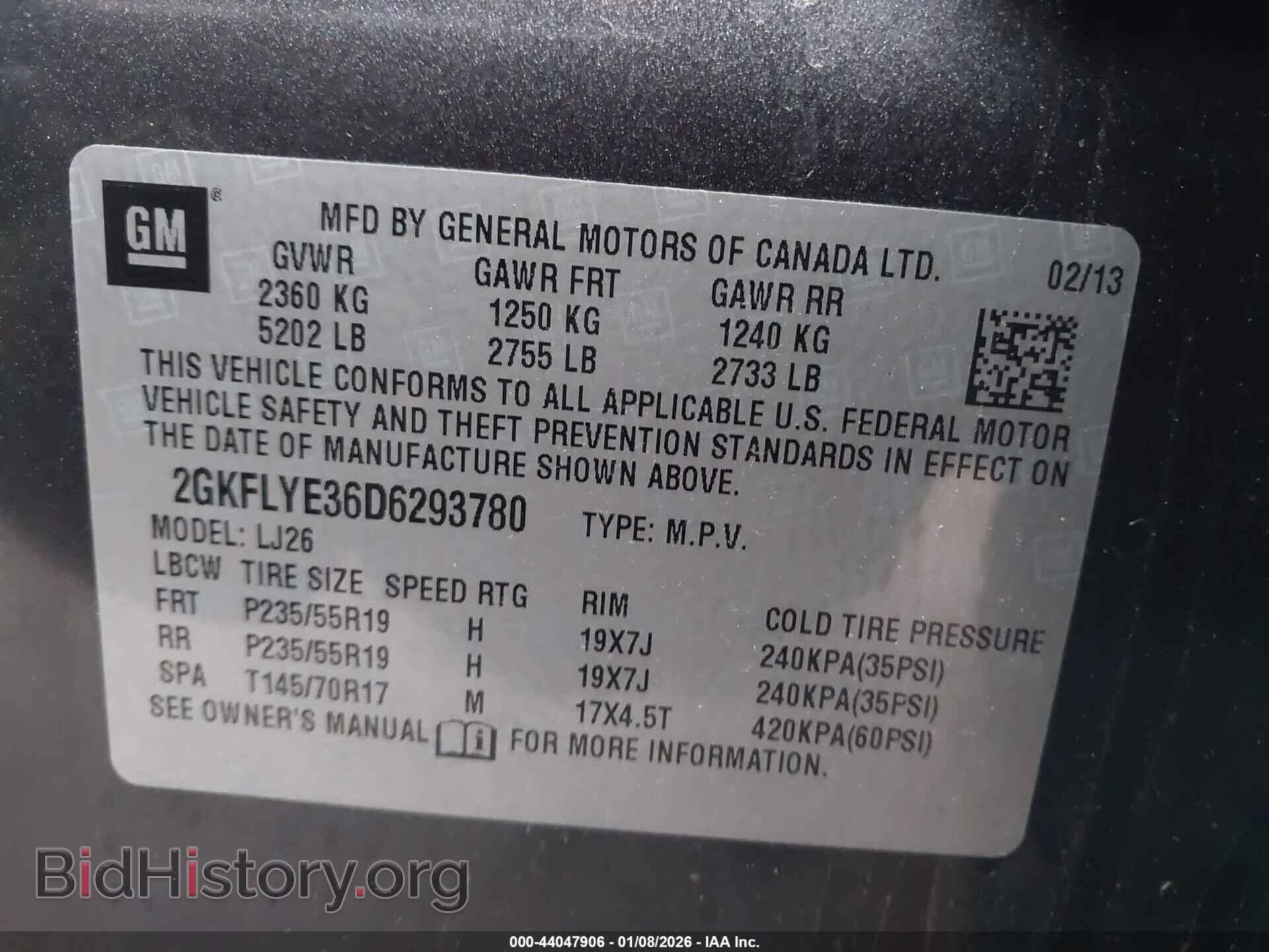 2013 GMC TERRAIN - VIN: 2GKFLYE36D6293780 - Photo 9