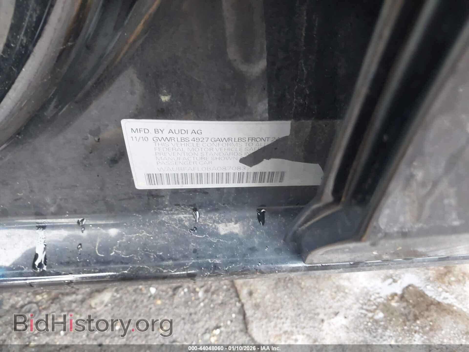 2011 AUDI A4 - VIN: WAUBFAFL0BA087083 - Фото 9