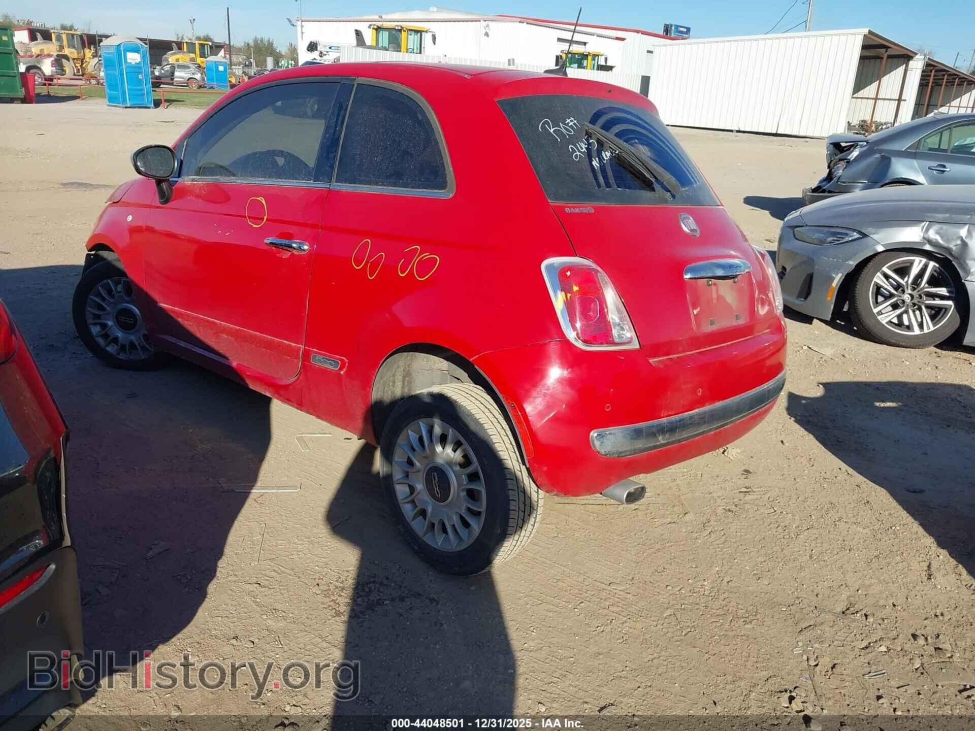 2013 FIAT 500 - VIN: 3C3CFFCR3DT604728 - Фото 3