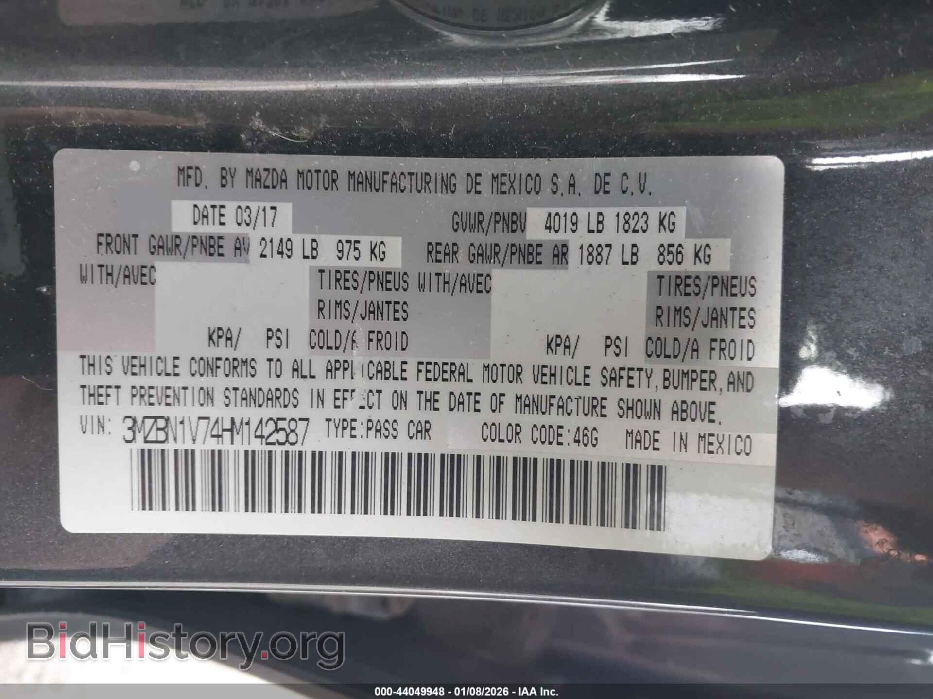 2017 MAZDA MAZDA3 - VIN: 3MZBN1V74HM142587 - Фото 9
