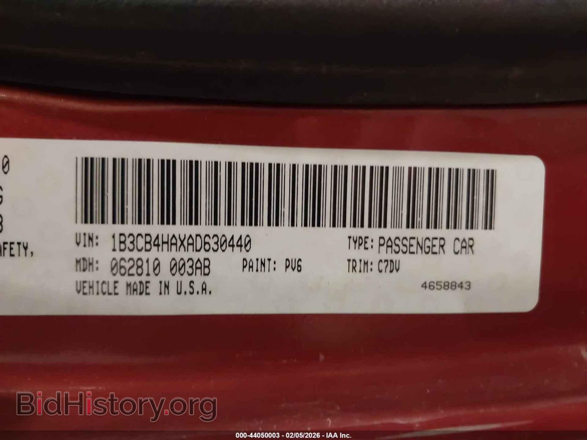 2010 DODGE CALIBER - VIN: 1B3CB4HAXAD630440 - Фото 9