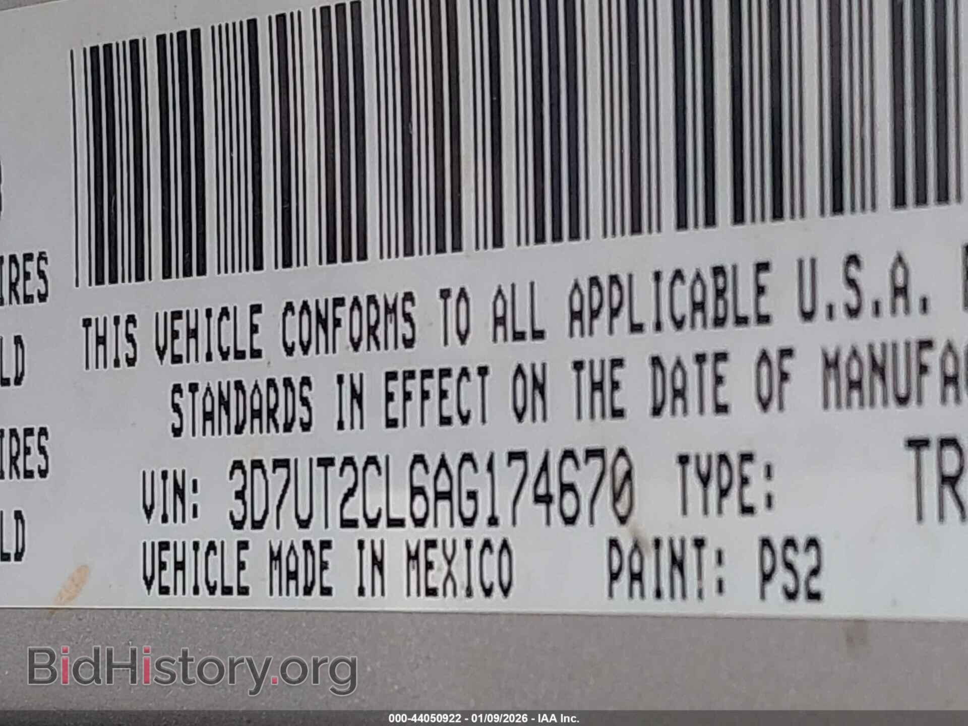 2010 DODGE RAM 2500 - VIN: 3D7UT2CL6AG174670 - Фото 9
