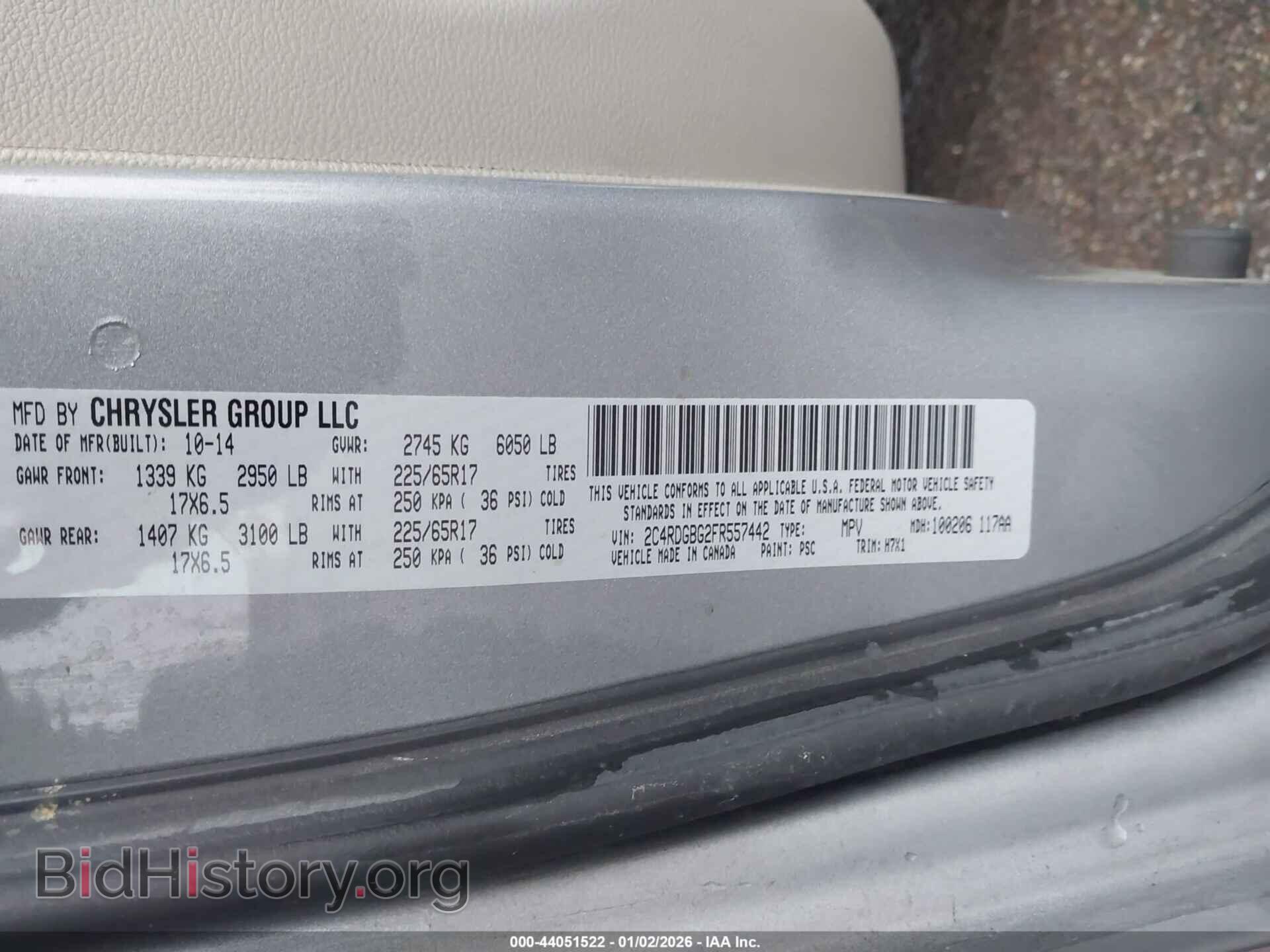 2015 DODGE GRAND CARAVAN - VIN: 2C4RDGBG2FR557442 - Фото 9