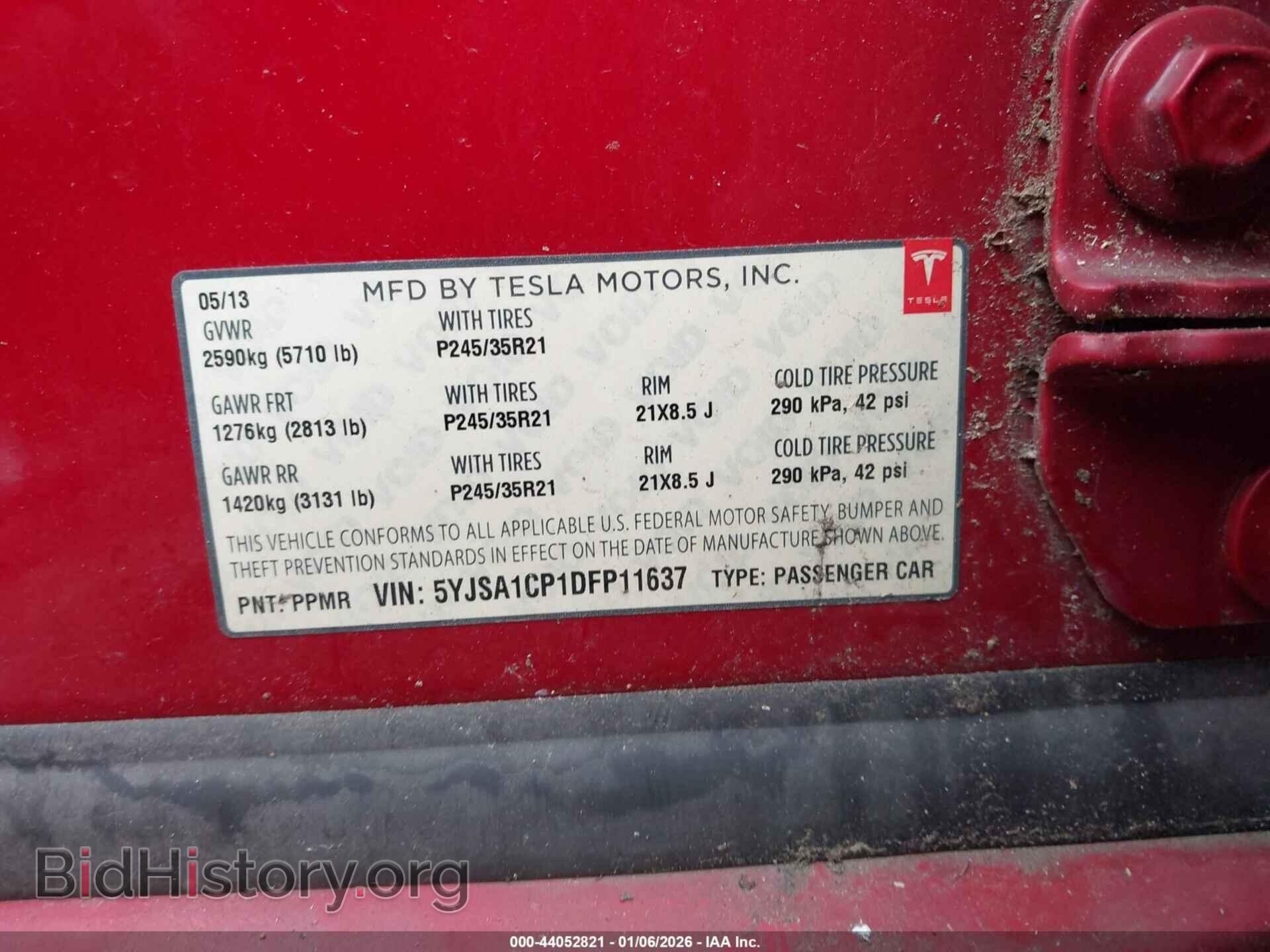 2013 TESLA MODEL S - VIN: 5YJSA1CP1DFP11637 - Фото 9