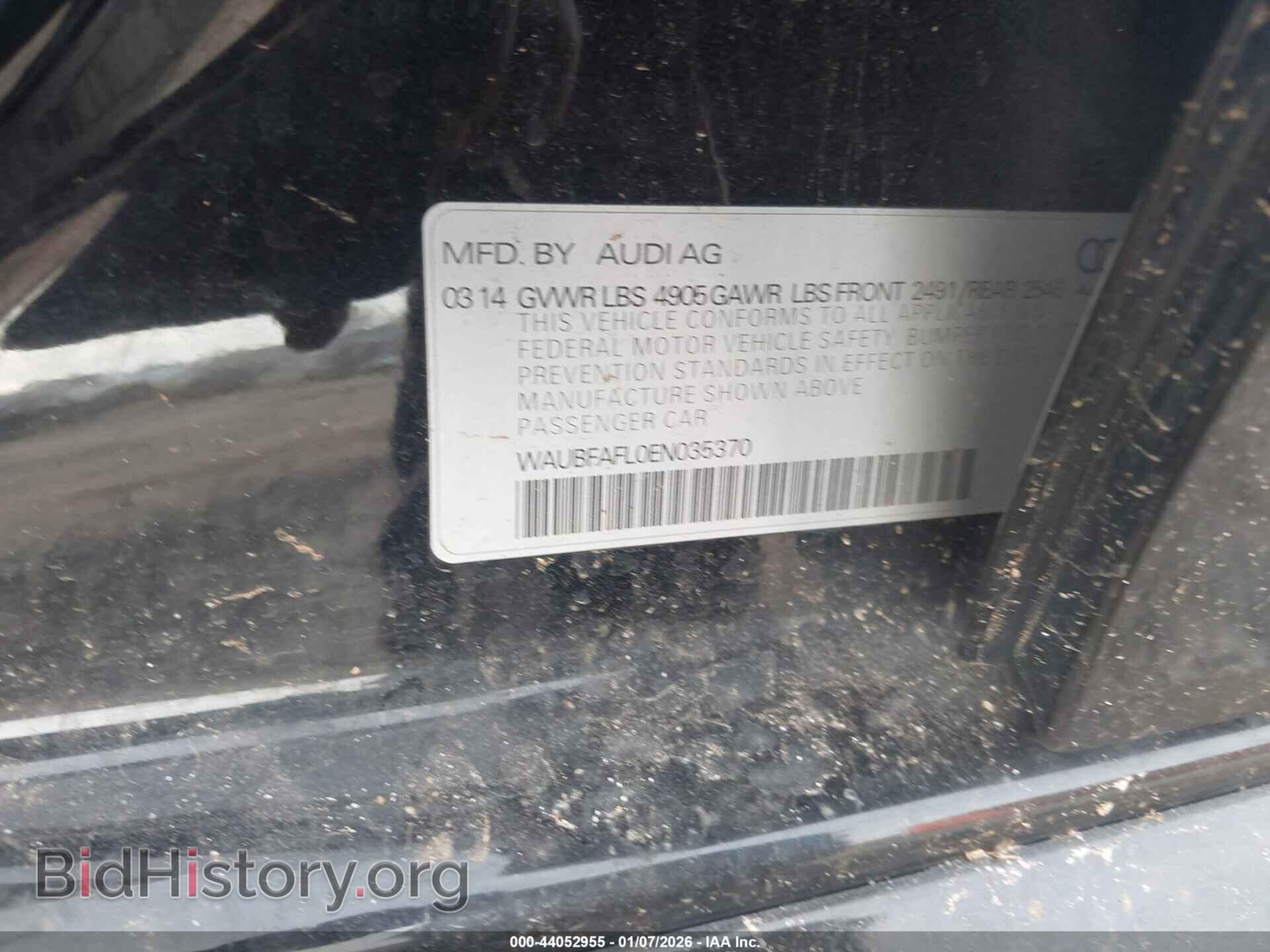2014 AUDI A4 - VIN: WAUBFAFL0EN035370 - Фото 9