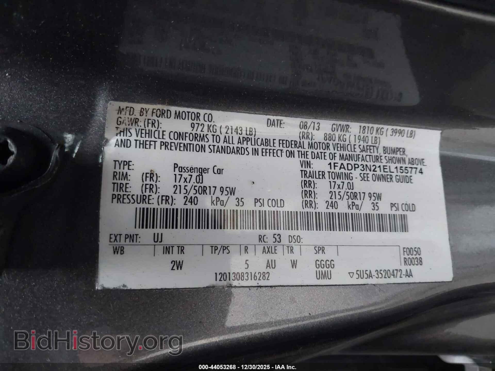 2014 FORD FOCUS - VIN: 1FADP3N21EL155774 - Фото 9
