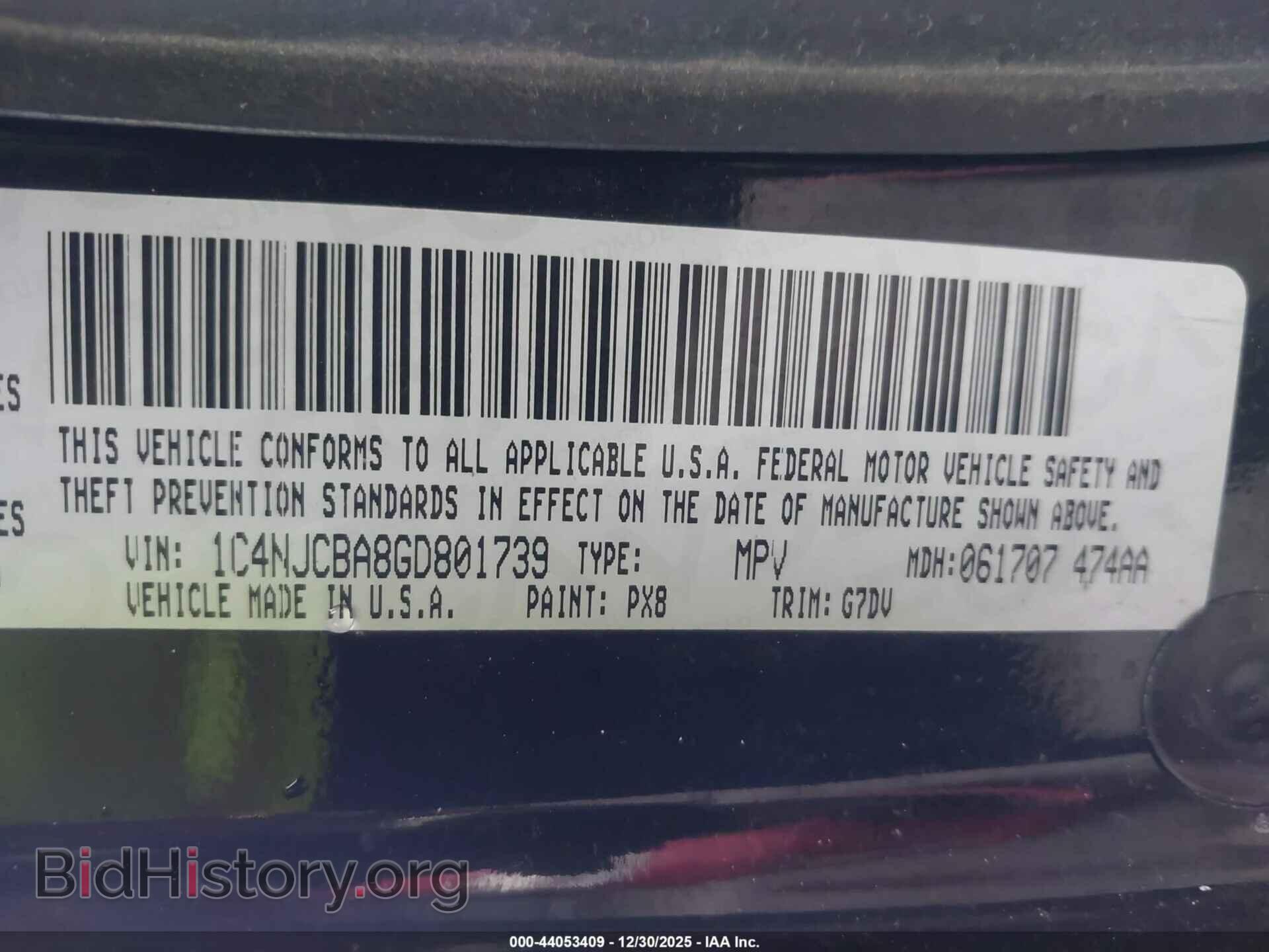 2016 JEEP COMPASS - VIN: 1C4NJCBA8GD801739 - Фото 9