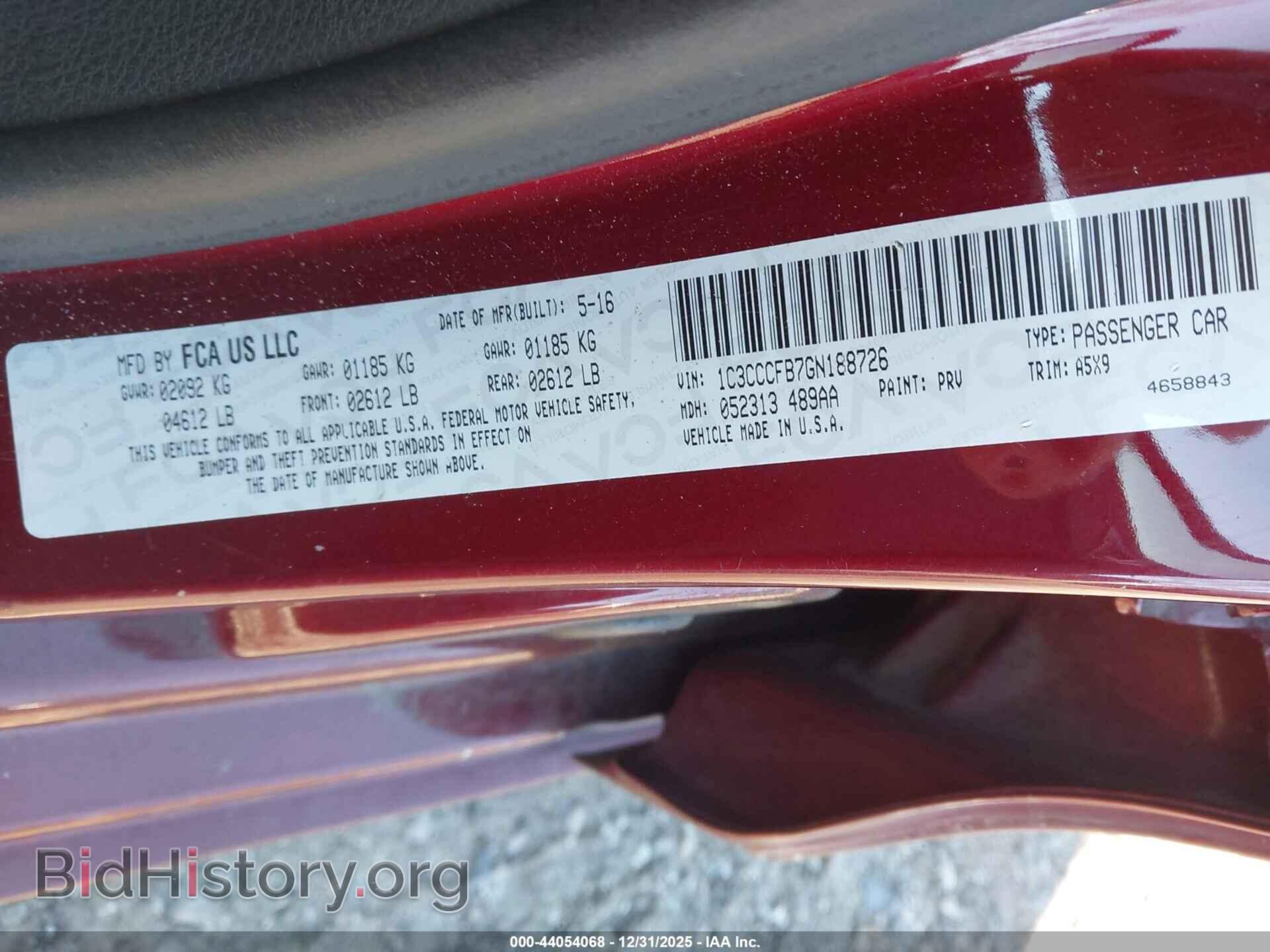 2016 CHRYSLER 200 - VIN: 1C3CCCFB7GN188726 - Фото 9