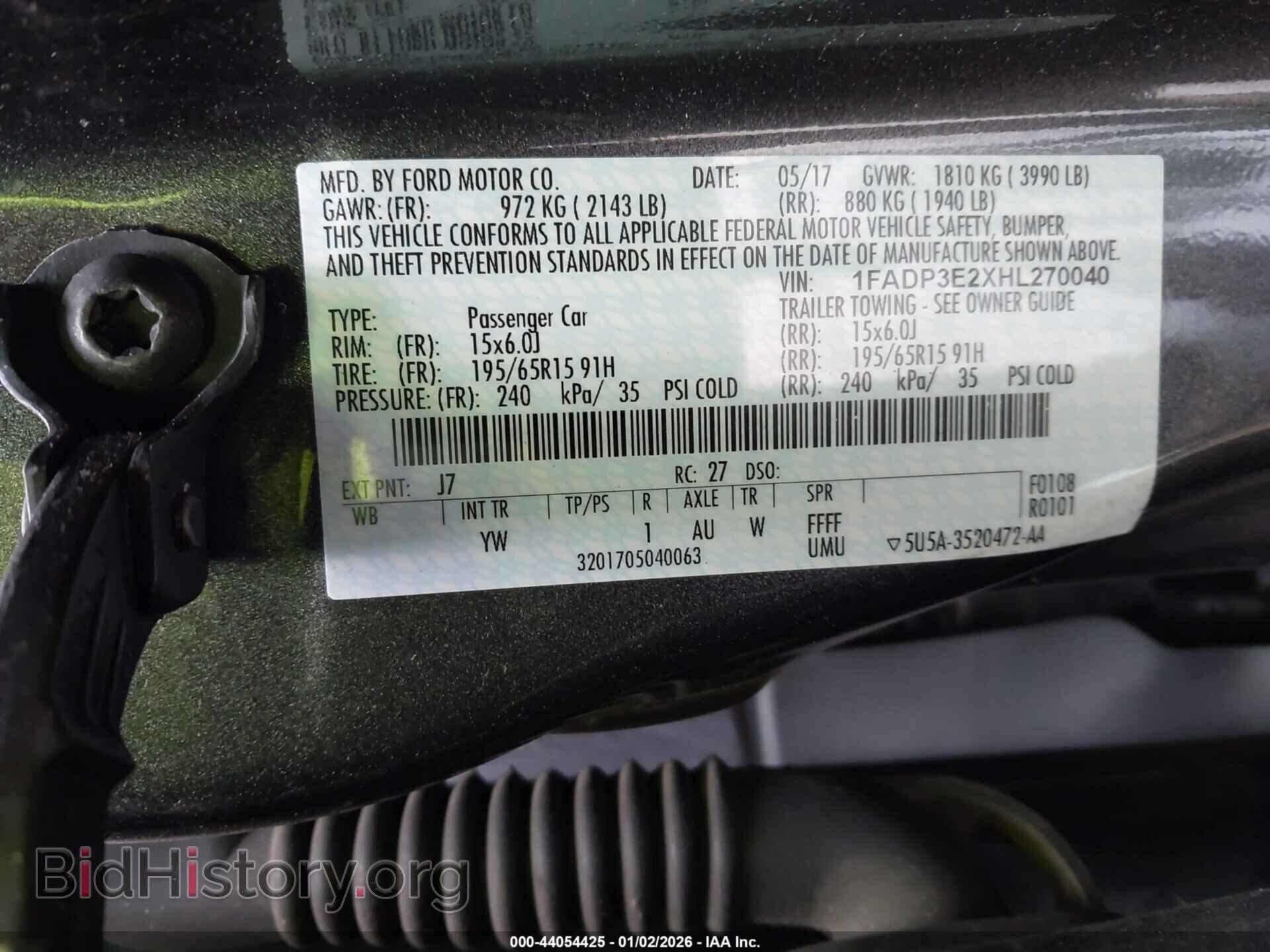 2017 FORD FOCUS - VIN: 1FADP3E2XHL270040 - Photo 9
