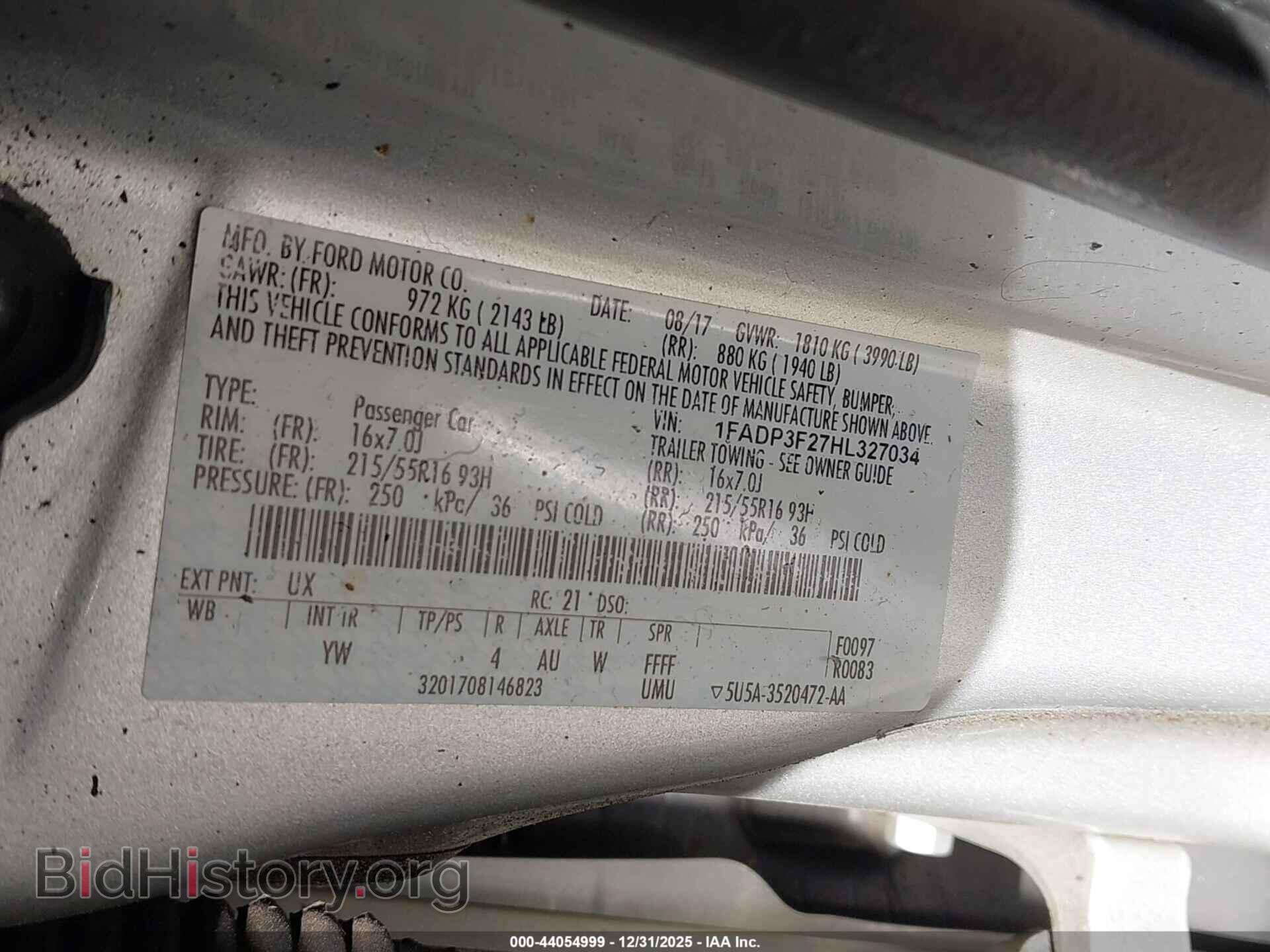 2017 FORD FOCUS - VIN: 1FADP3F27HL327034 - Фото 9
