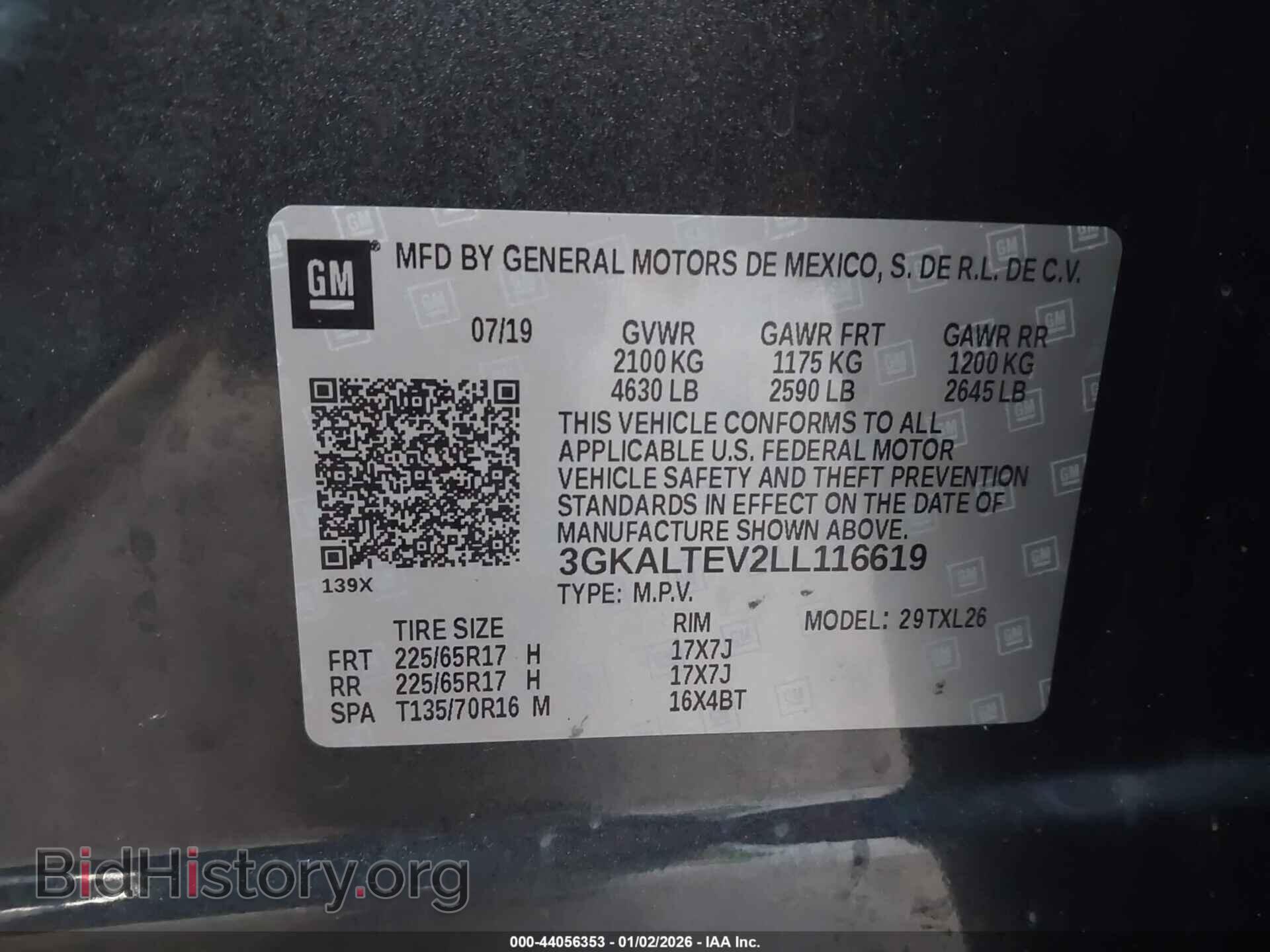 2020 GMC TERRAIN - VIN: 3GKALTEV2LL116619 - Фото 9