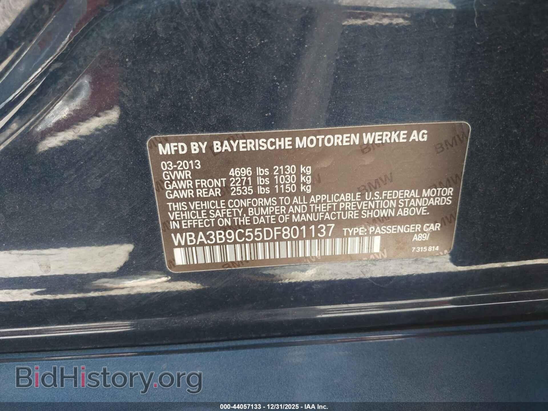 2013 BMW 335I - VIN: WBA3B9C55DF801137 - Фото 9