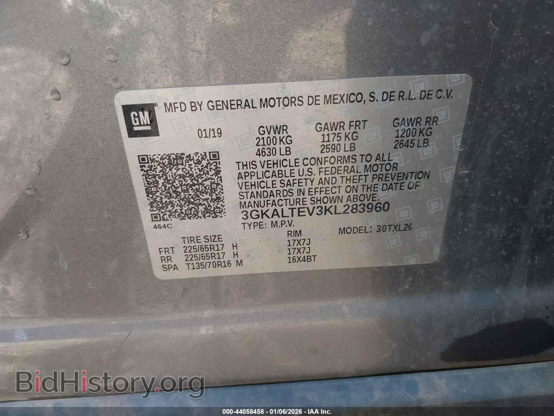2019 GMC TERRAIN - VIN: 3GKALTEV3KL283960 - Фото 9