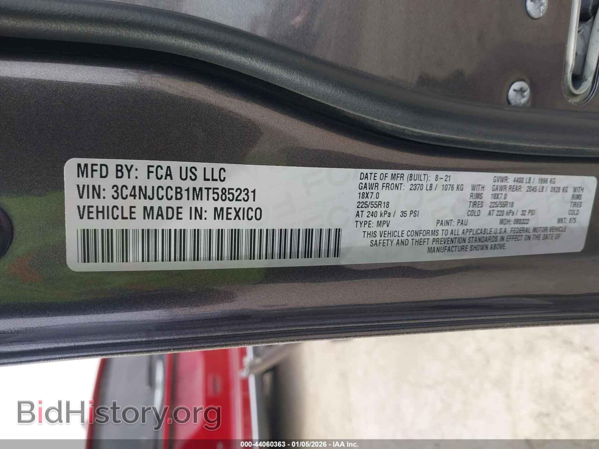 2021 JEEP COMPASS - VIN: 3C4NJCCB1MT585231 - Фото 9