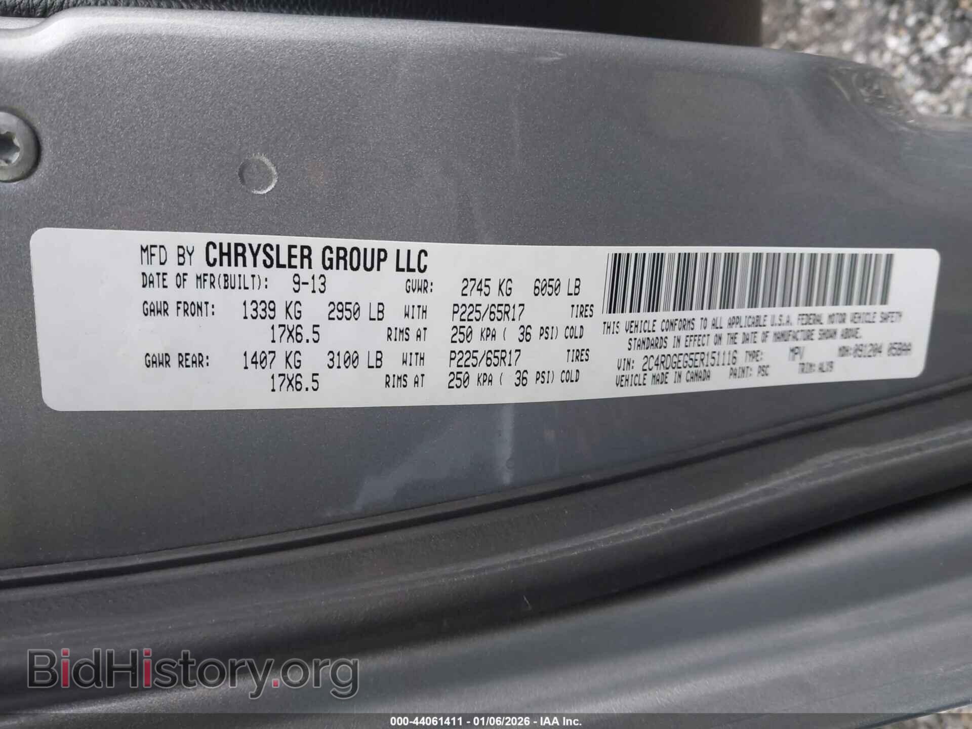 2014 DODGE GRAND CARAVAN - VIN: 2C4RDGEG5ER151116 - Фото 9