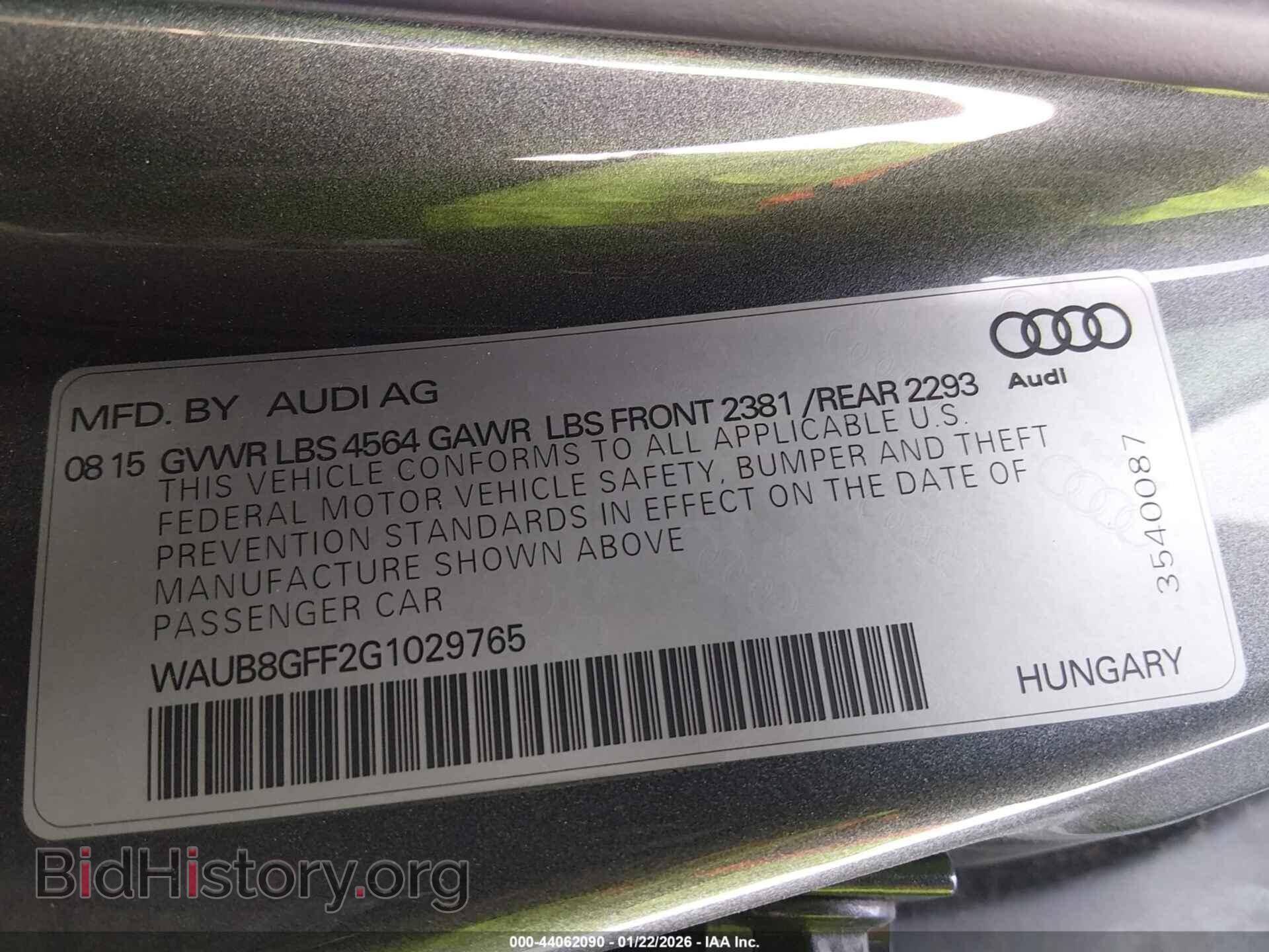 2016 AUDI A3 - VIN: WAUB8GFF2G1029765 - Фото 9