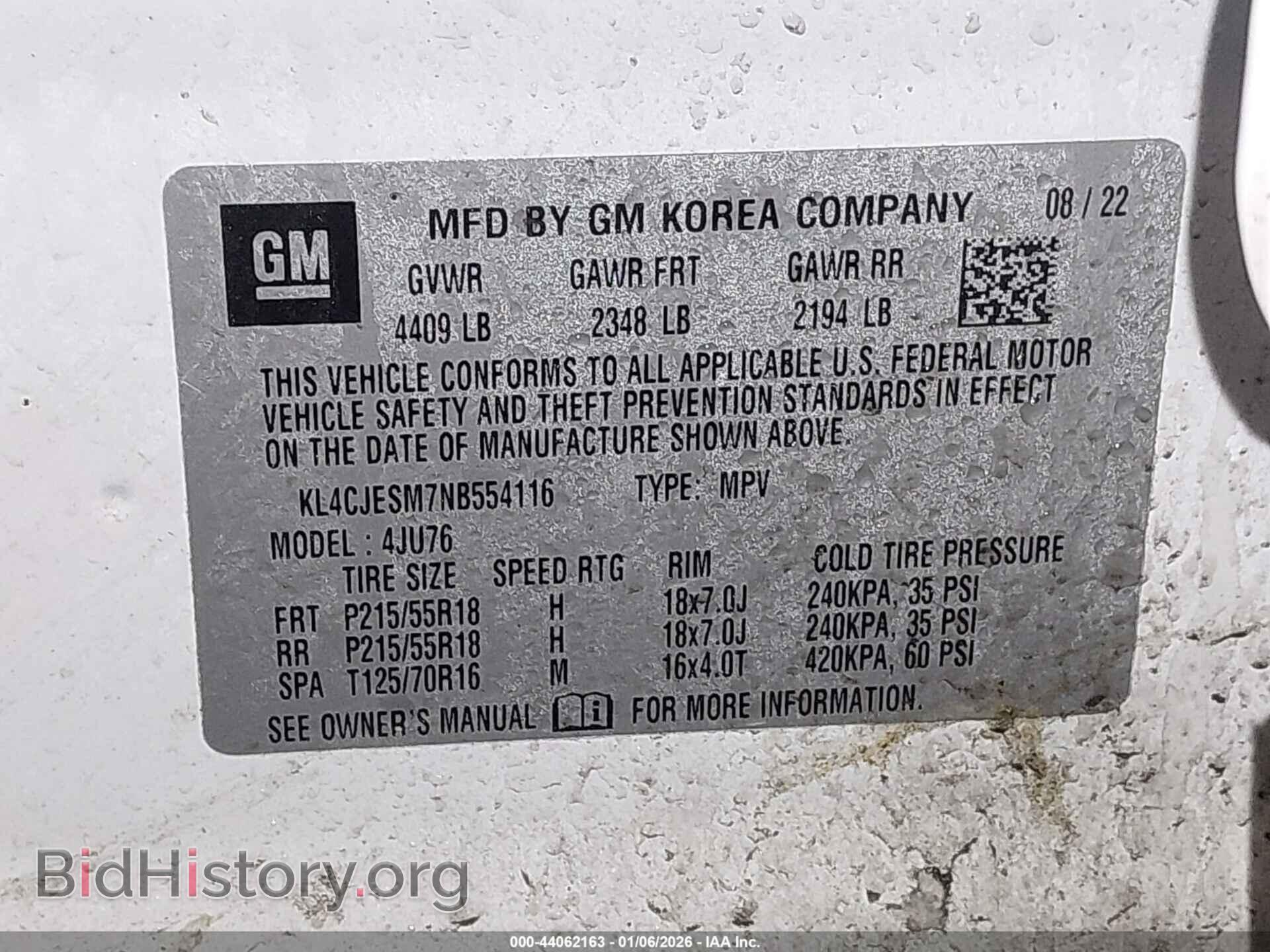 2022 BUICK ENCORE - VIN: KL4CJESM7NB554116 - Photo 9