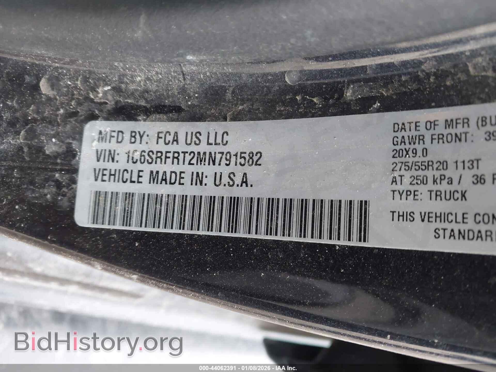 2021 RAM 1500 - VIN: 1C6SRFRT2MN791582 - Фото 9