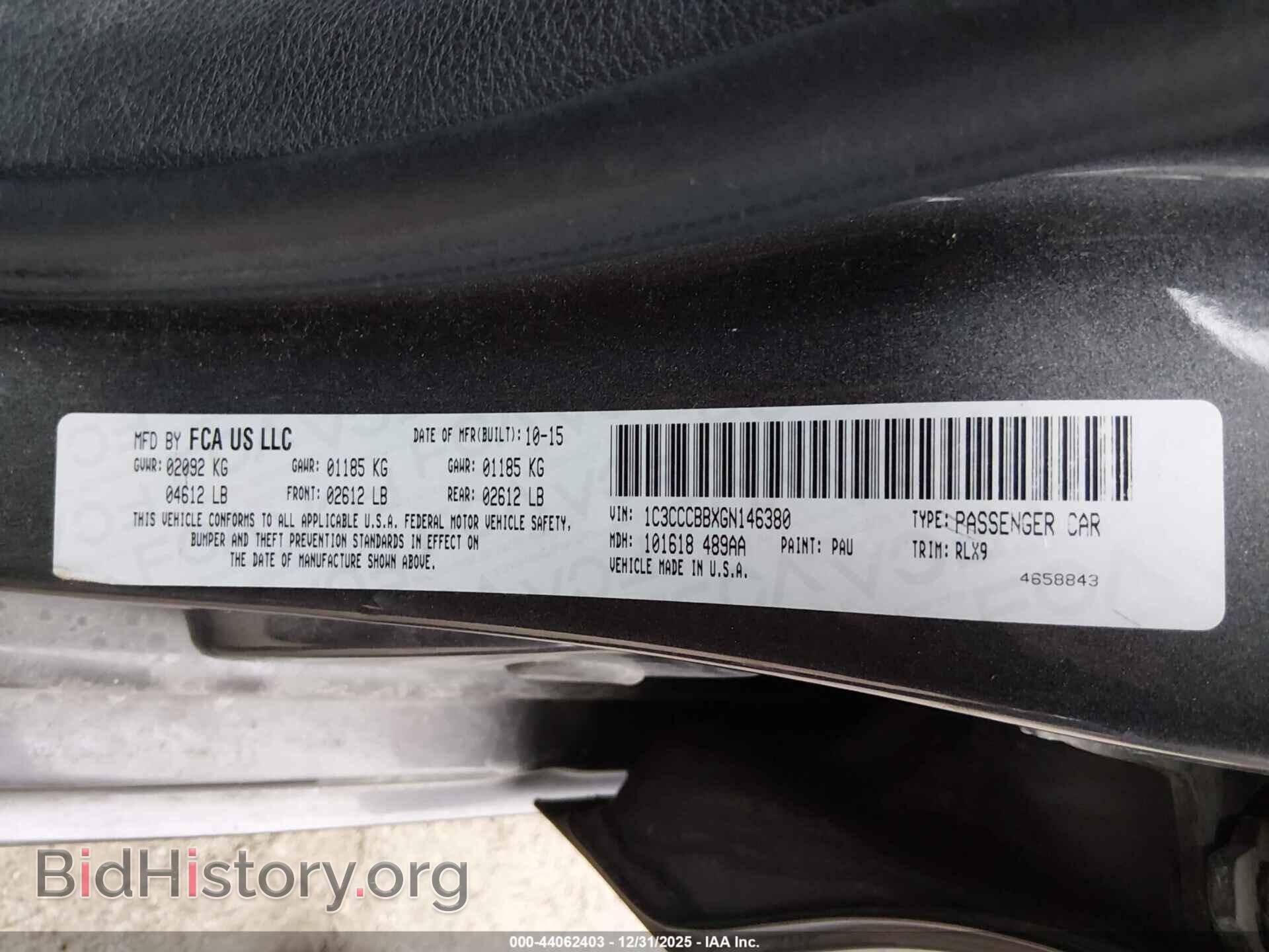 2016 CHRYSLER 200 - VIN: 1C3CCCBBXGN146380 - Фото 9