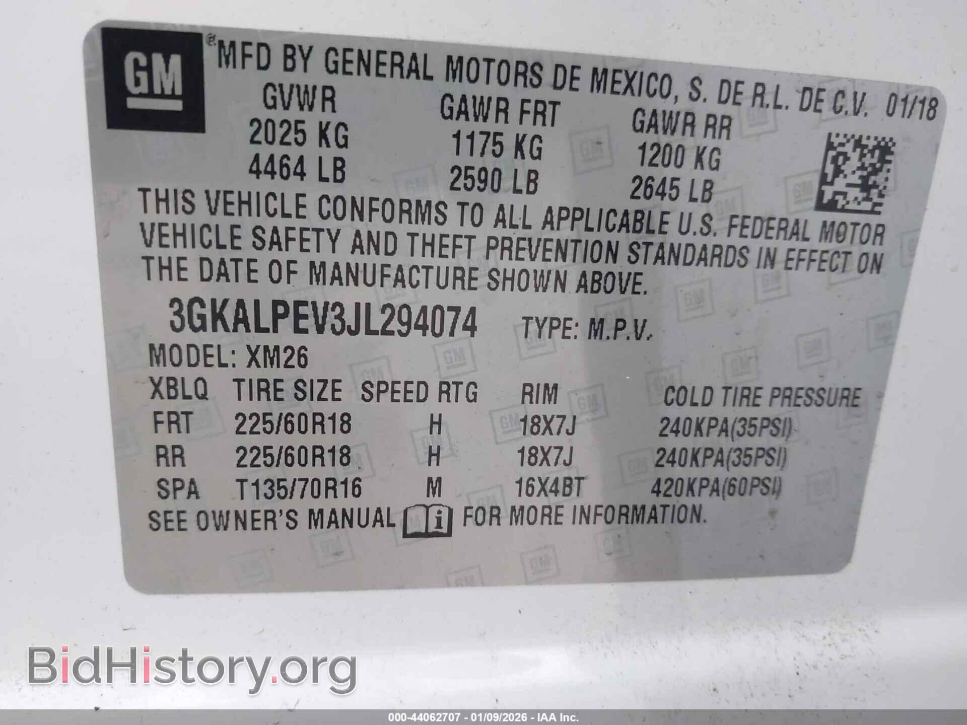 2018 GMC TERRAIN - VIN: 3GKALPEV3JL294074 - Фото 9