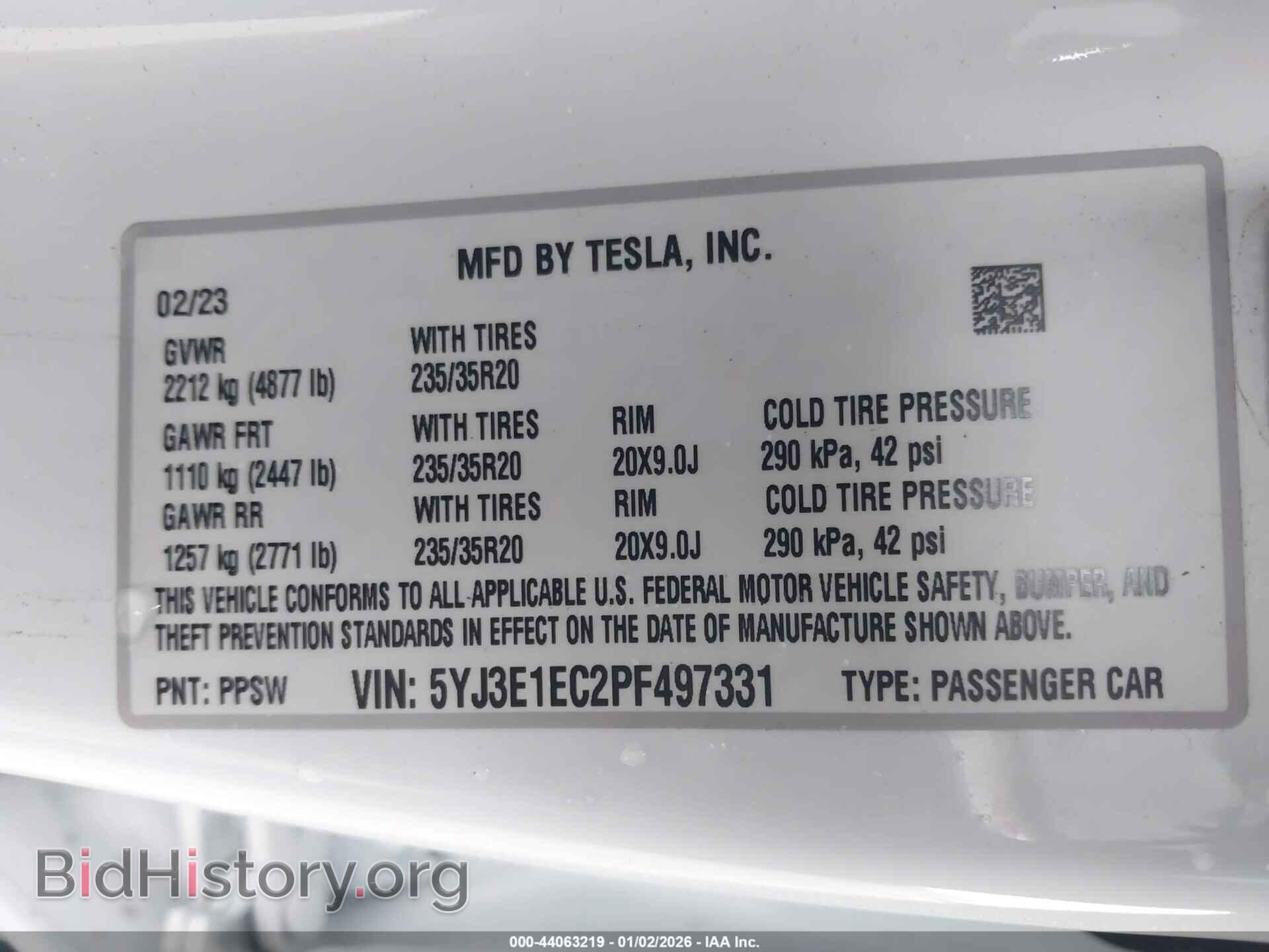 2023 TESLA MODEL 3 - VIN: 5YJ3E1EC2PF497331 - Фото 9