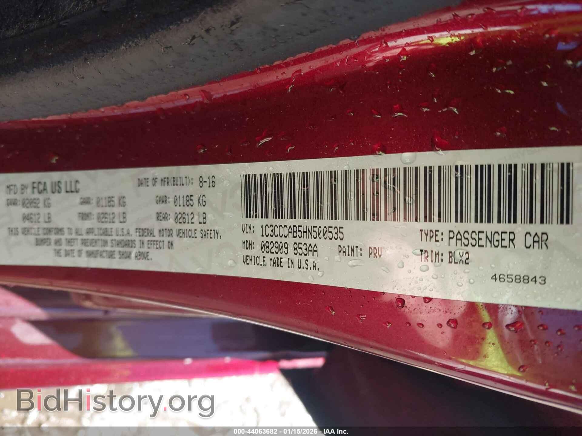 2017 CHRYSLER 200 - VIN: 1C3CCCAB5HN500535 - Фото 9