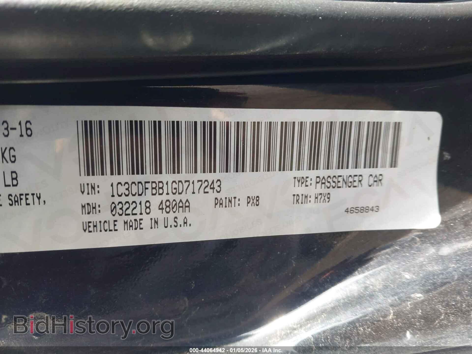 2016 DODGE DART - VIN: 1C3CDFBB1GD717243 - Фото 9