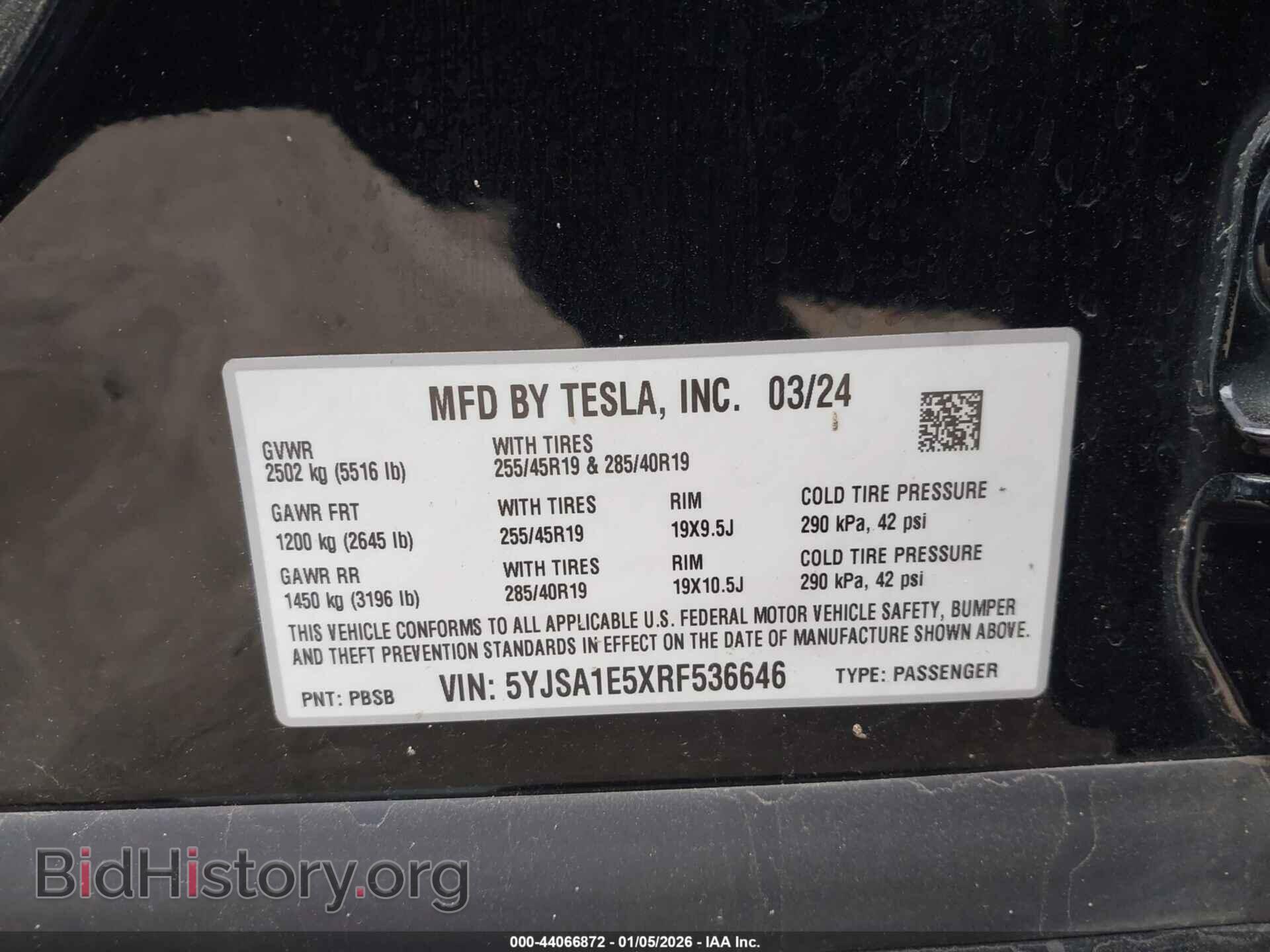 2024 TESLA MODEL S - VIN: 5YJSA1E5XRF536646 - Photo 9
