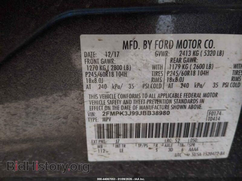 2018 Ford EDGE (VIN 2FMPK3J99JBB38980) — photo 9 of 16