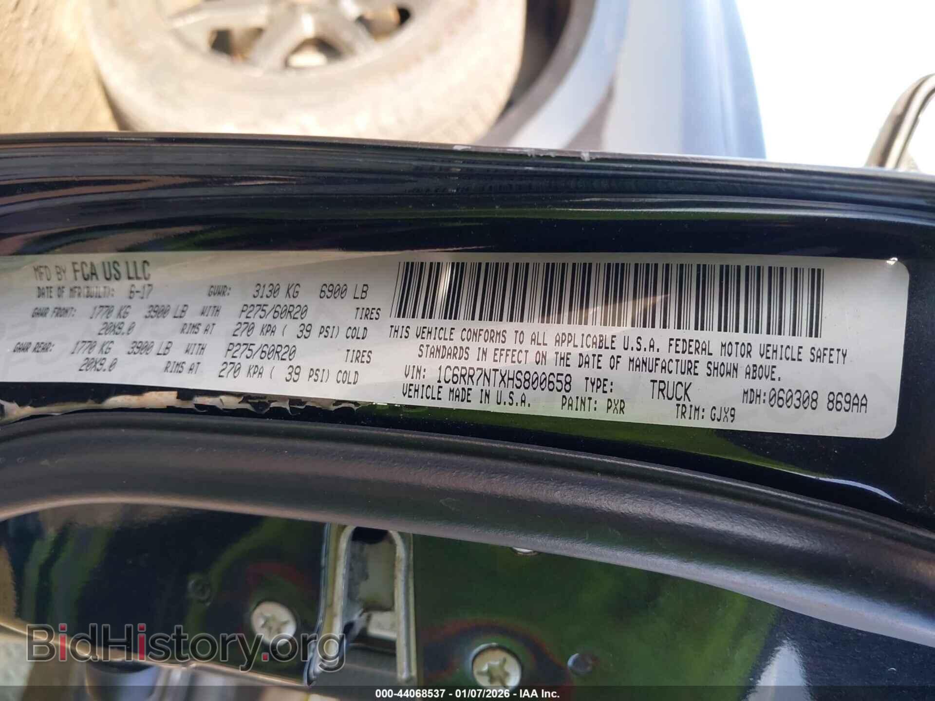 2017 RAM 1500 - VIN: 1C6RR7NTXHS800658 - Фото 9