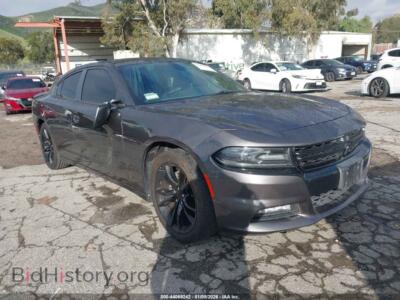 2016 Dodge CHARGER SXT, серый — VIN 2C3CDXHG9GH266607, IAAI
