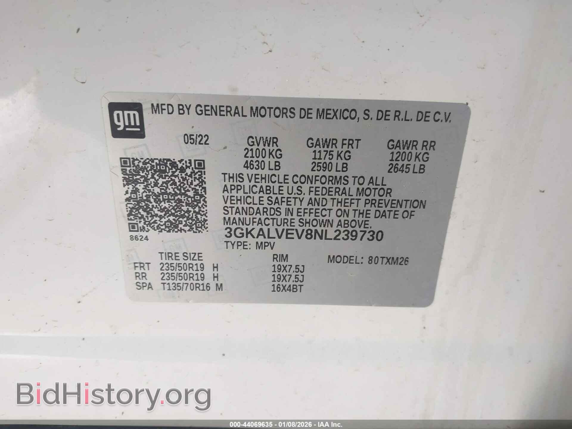 2022 GMC TERRAIN - VIN: 3GKALVEV8NL239730 - Фото 9