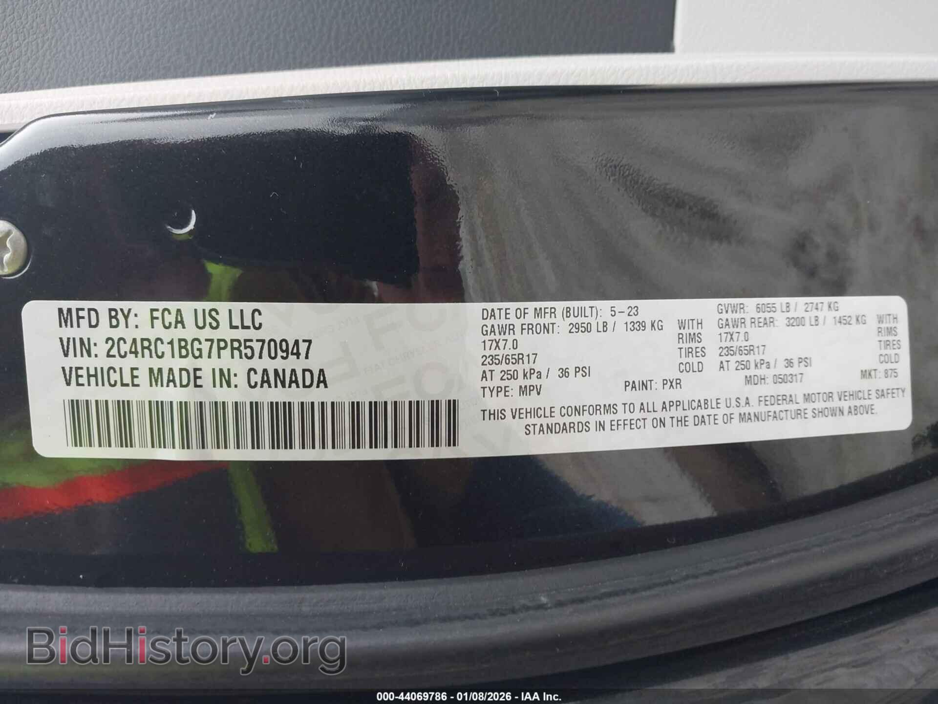 2023 CHRYSLER PACIFICA - VIN: 2C4RC1BG7PR570947 - Фото 9