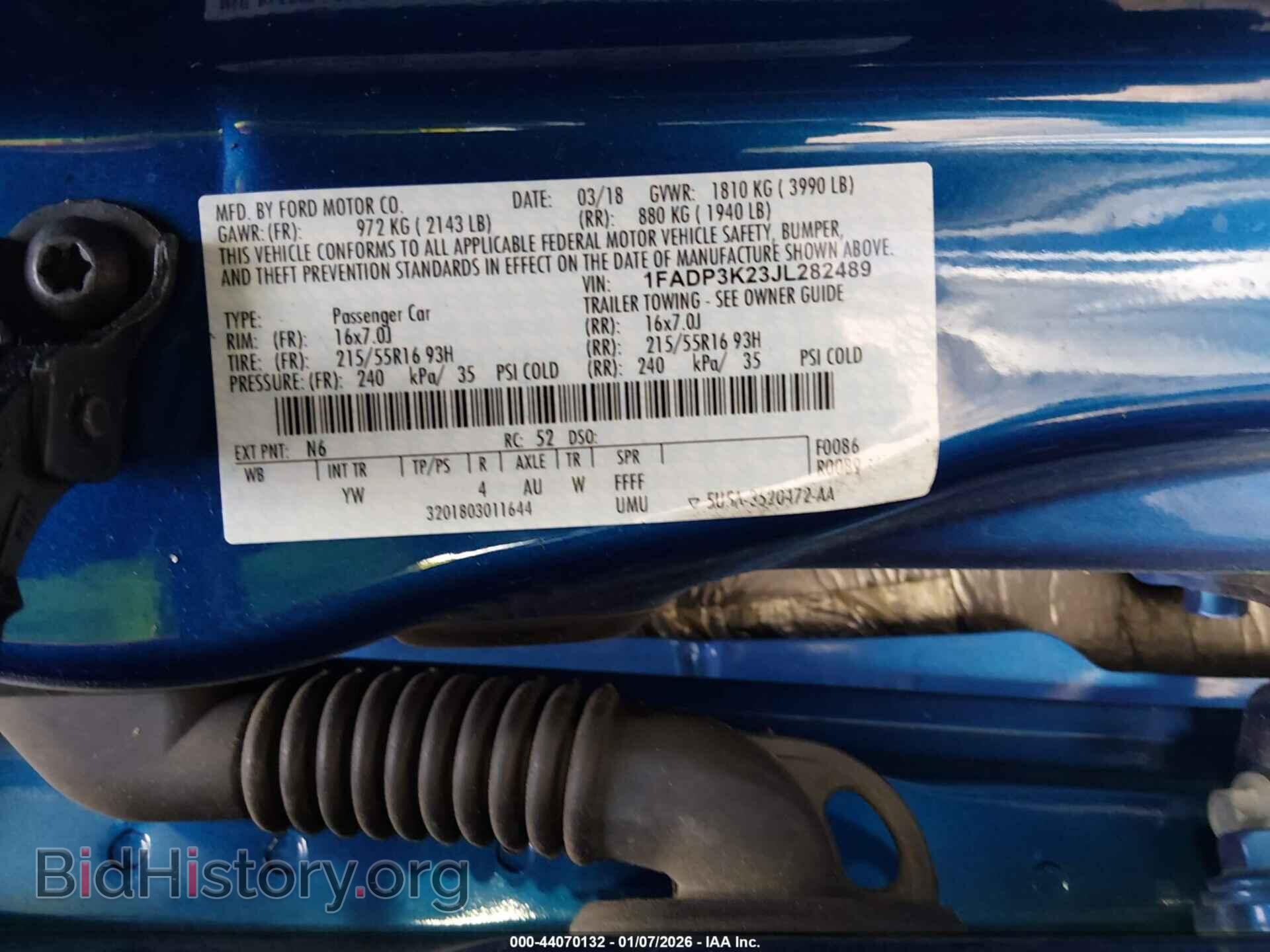 2018 FORD FOCUS - VIN: 1FADP3K23JL282489 - Фото 9