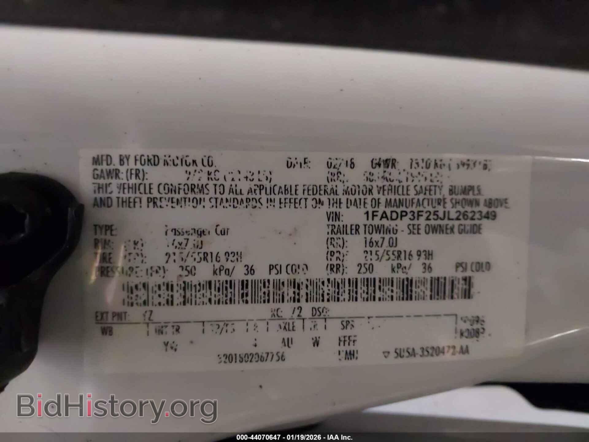 2018 FORD FOCUS - VIN: 1FADP3F25JL262349 - Фото 9