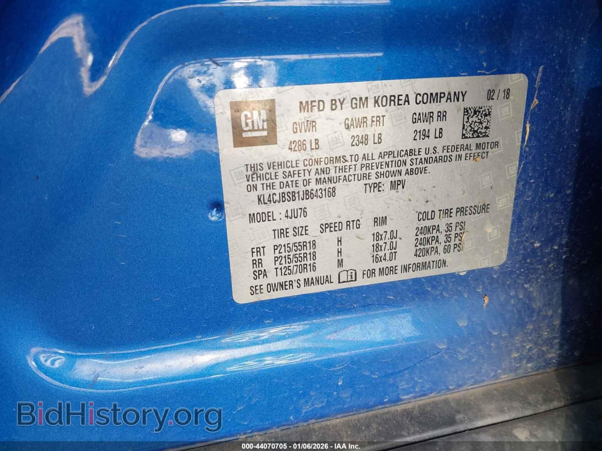 2018 BUICK ENCORE - VIN: KL4CJBSB1JB643168 - Фото 9