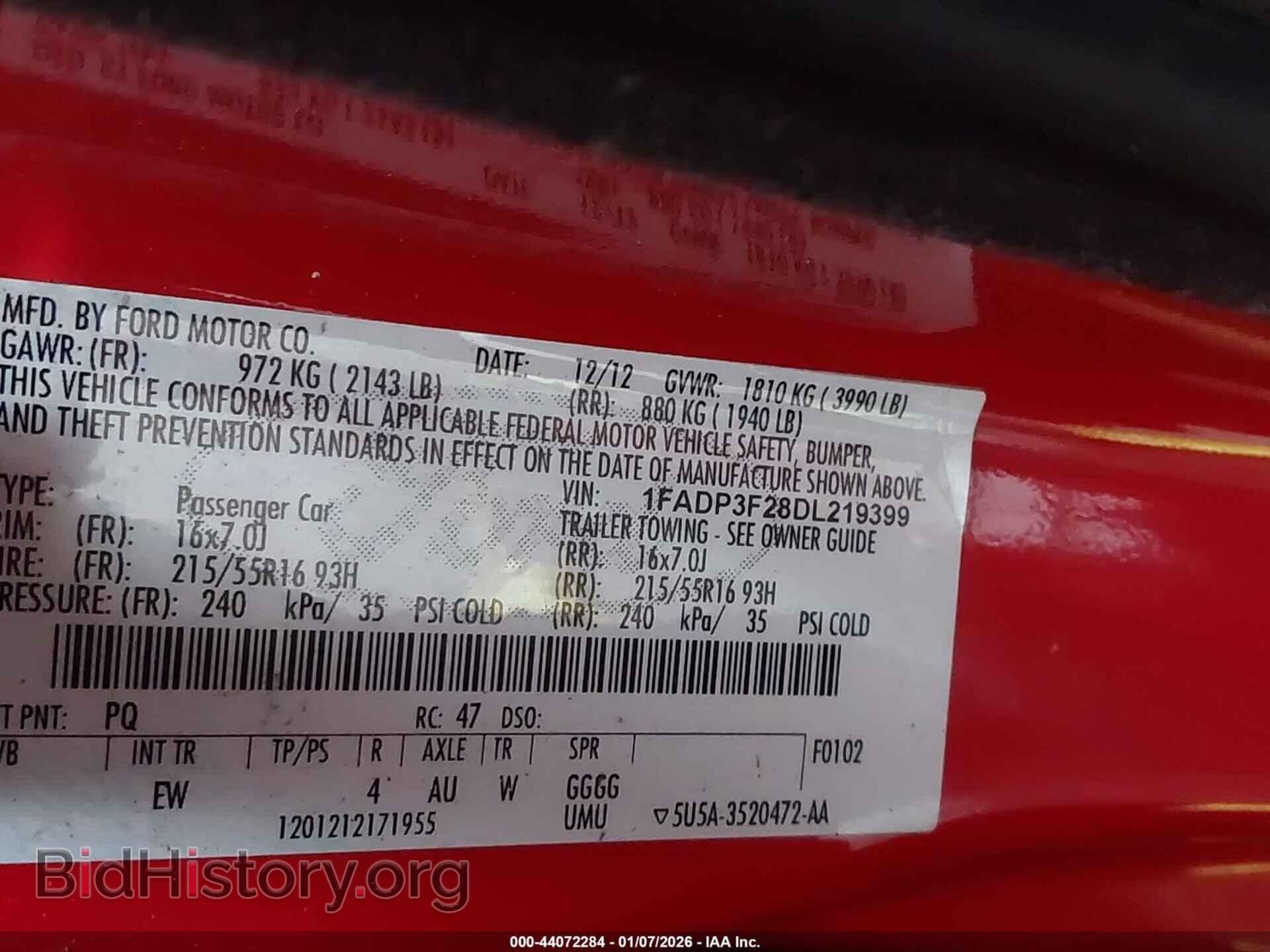 2013 FORD FOCUS - VIN: 1FADP3F28DL219399 - Photo 9