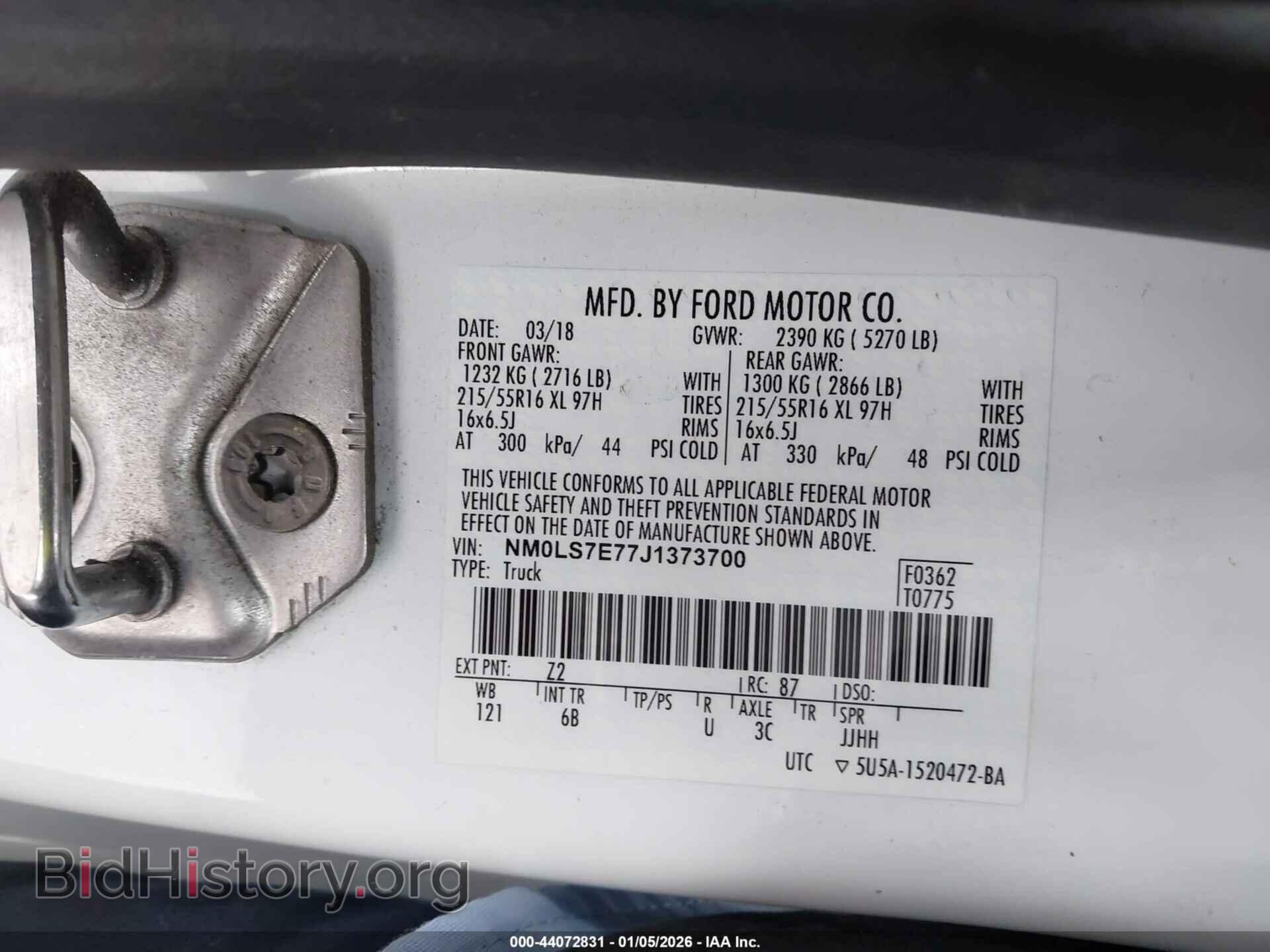 2018 FORD TRANSIT CONNECT - VIN: NM0LS7E77J1373700 - Фото 9