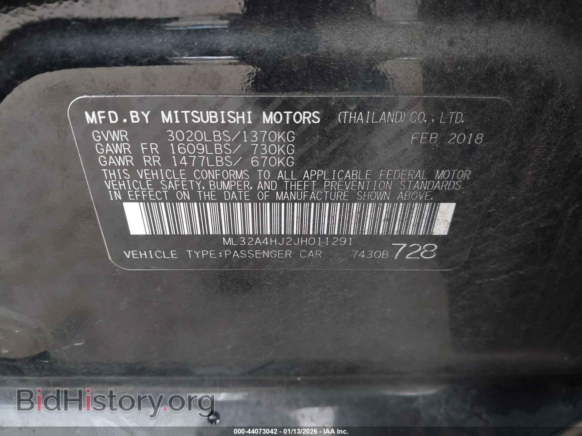 2018 MITSUBISHI MIRAGE - VIN: ML32A4HJ2JH011291 - Фото 9