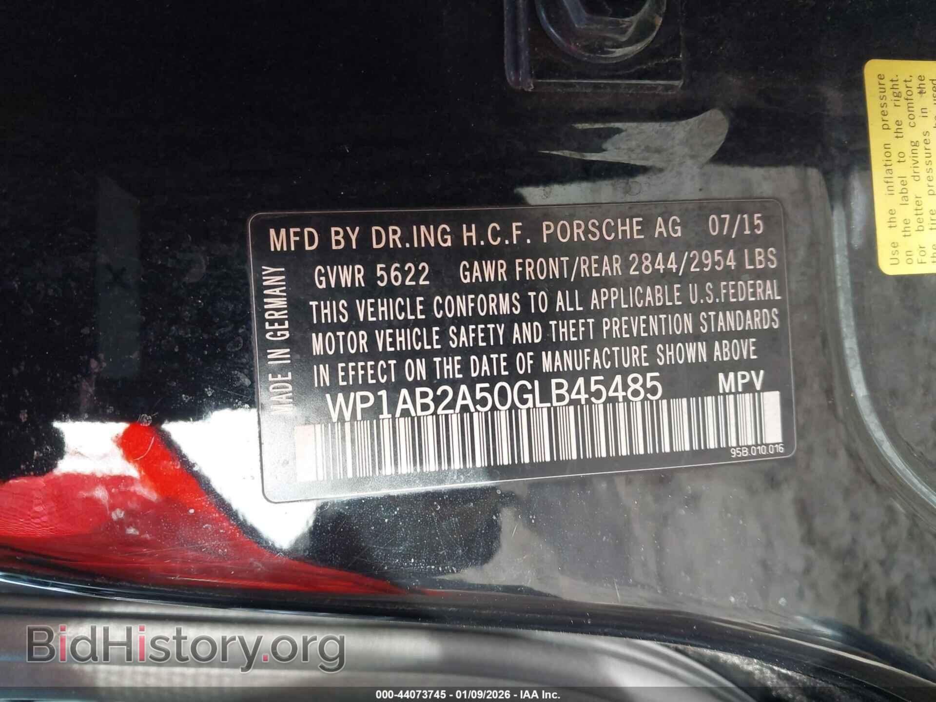 2016 PORSCHE MACAN - VIN: WP1AB2A50GLB45485 - Photo 9