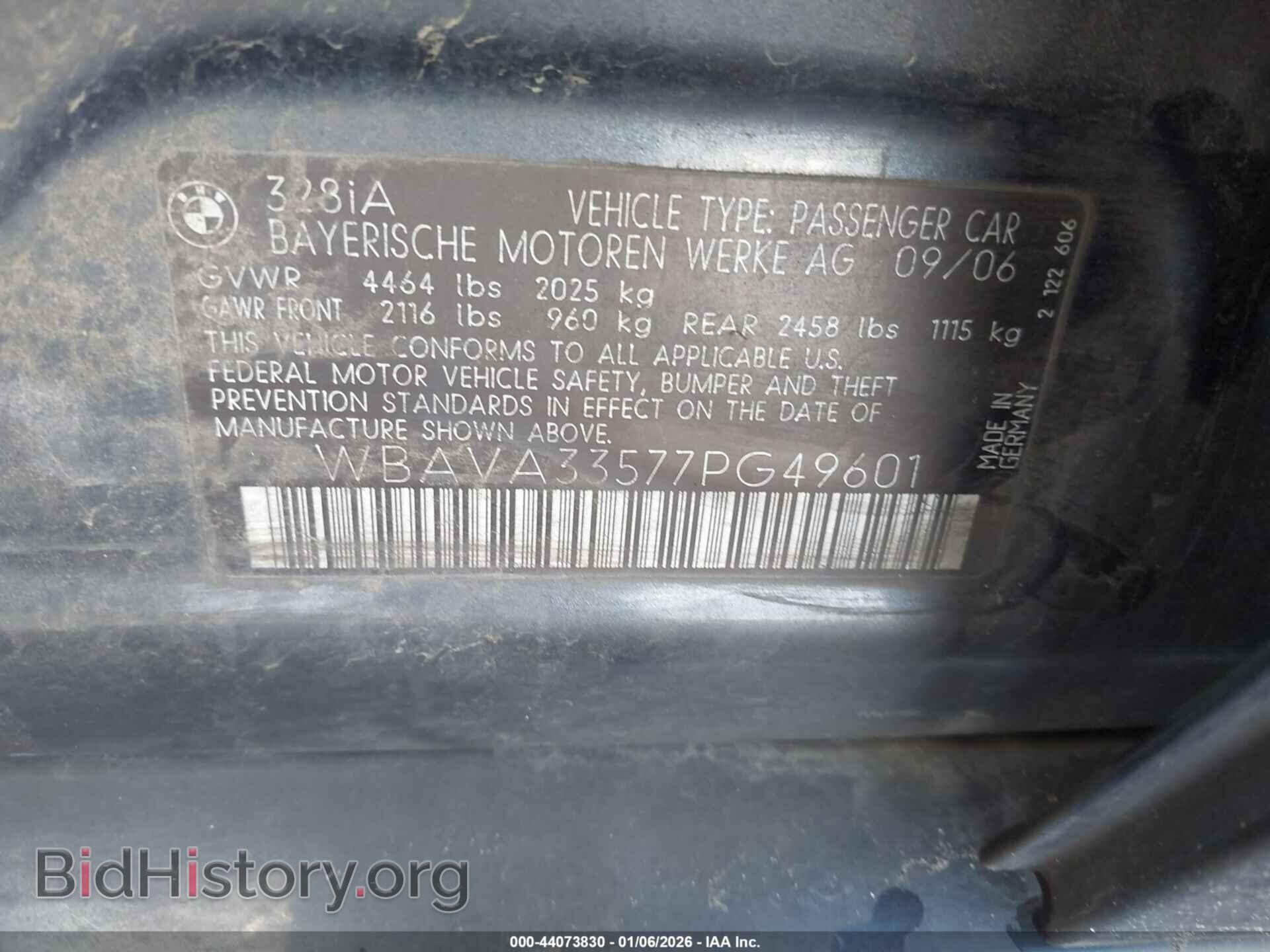 2007 BMW 328I - VIN: WBAVA33577PG49601 - Фото 9