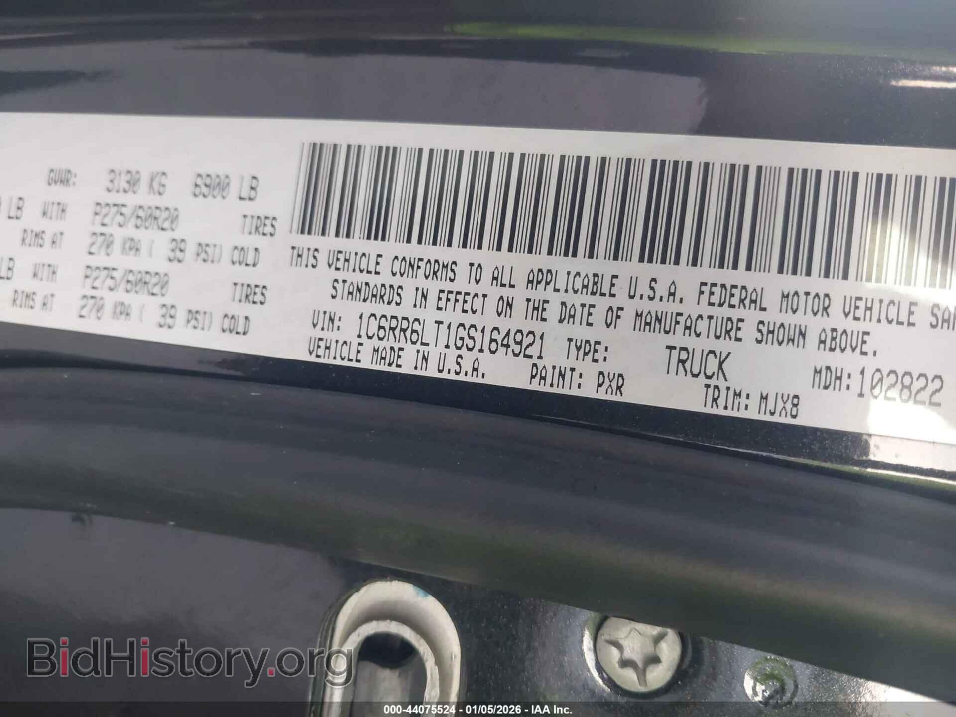2016 RAM 1500 - VIN: 1C6RR6LT1GS164921 - Фото 9