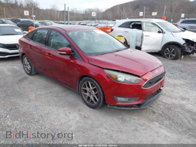 2015 Ford FOCUS SE, burgundy — VIN 1FADP3F29FL302357, IAAI