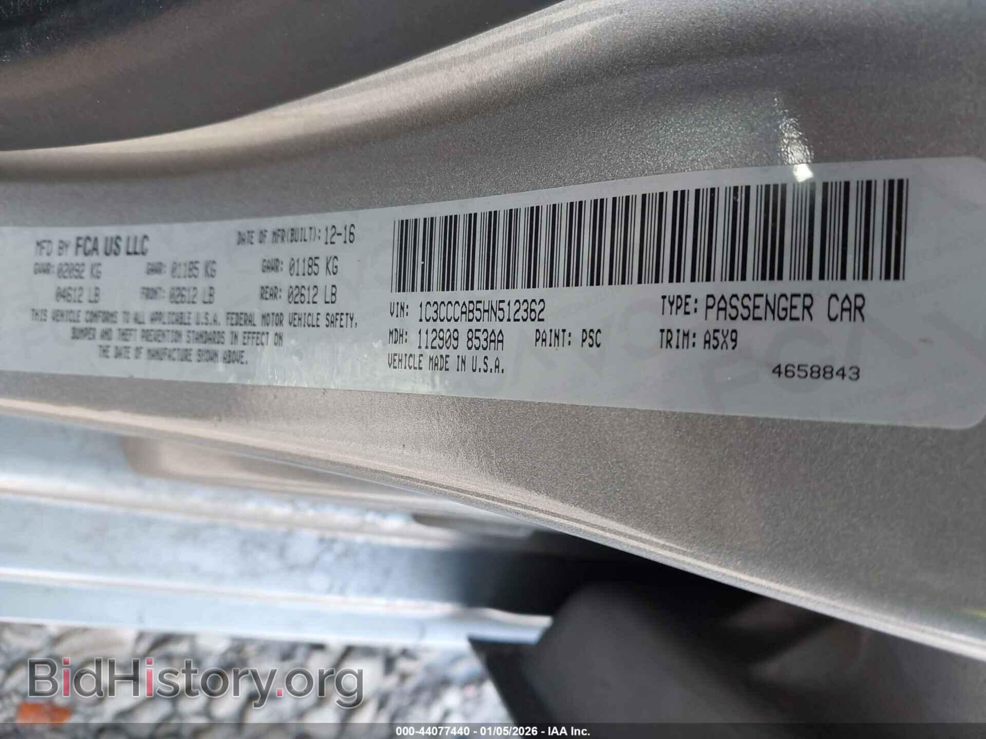2017 CHRYSLER 200 - VIN: 1C3CCCAB5HN512362 - Фото 9