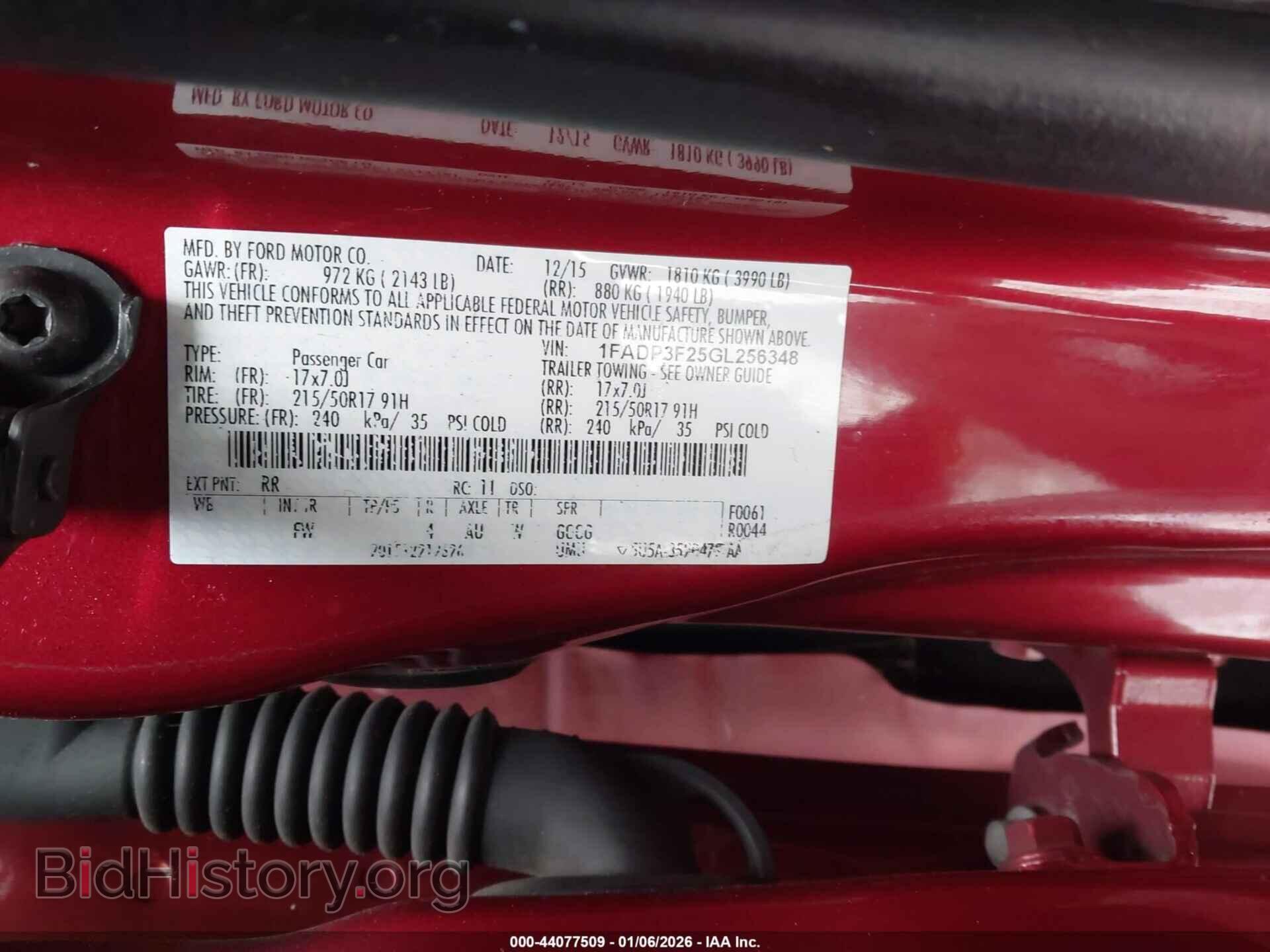 2016 FORD FOCUS - VIN: 1FADP3F25GL256348 - Фото 9