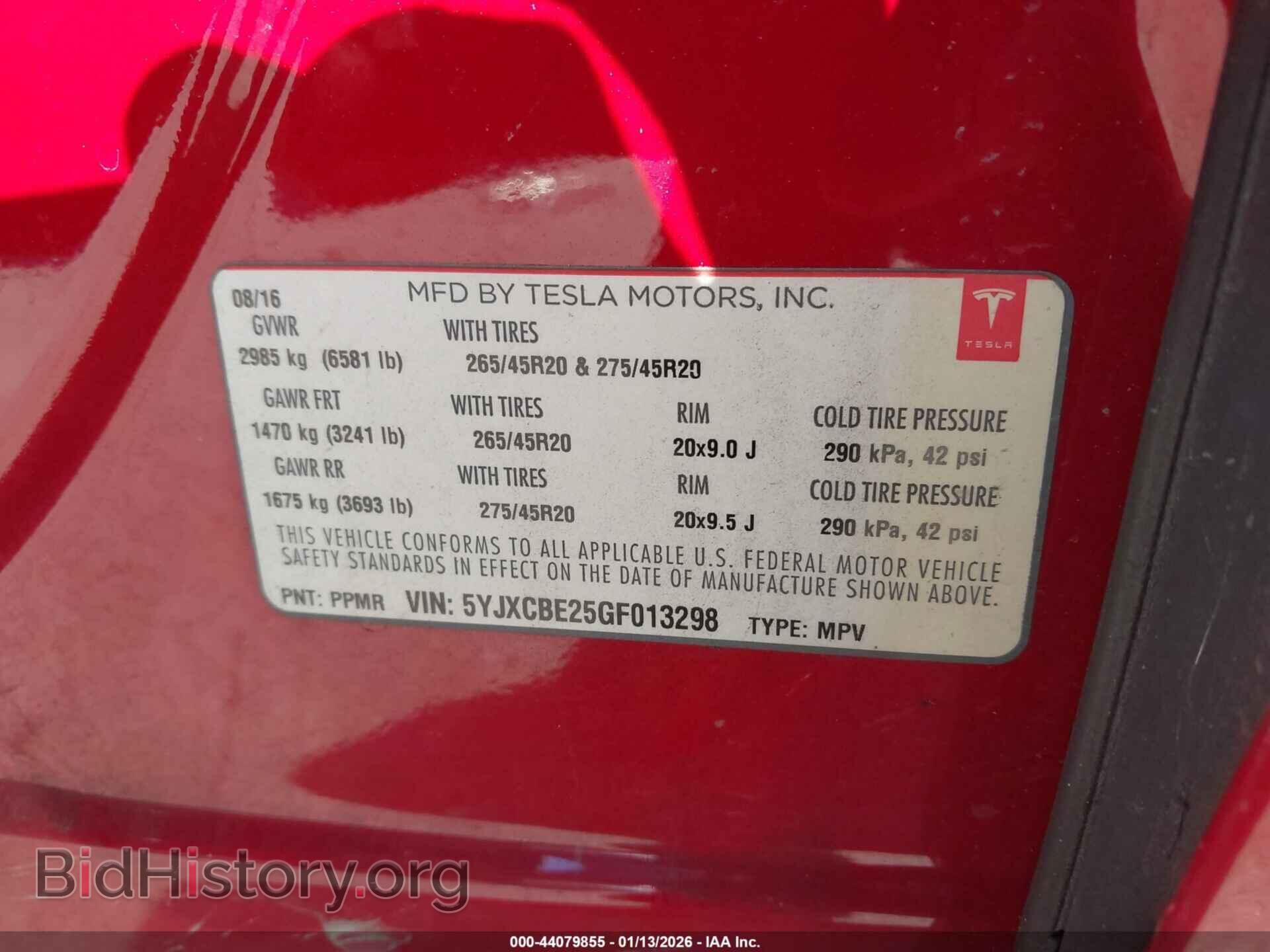 2016 TESLA MODEL X - VIN: 5YJXCBE25GF013298 - Photo 9