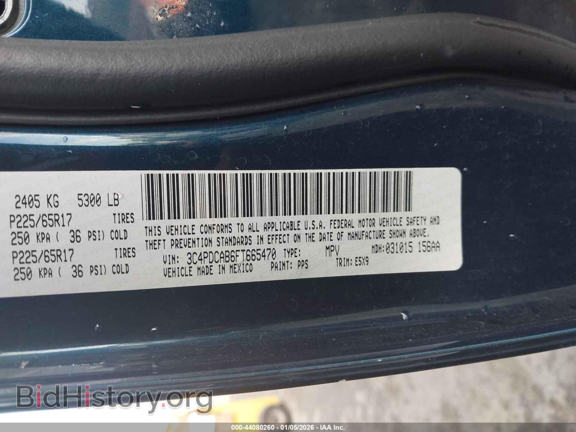 2015 DODGE JOURNEY - VIN: 3C4PDCAB6FT665470 - Фото 9